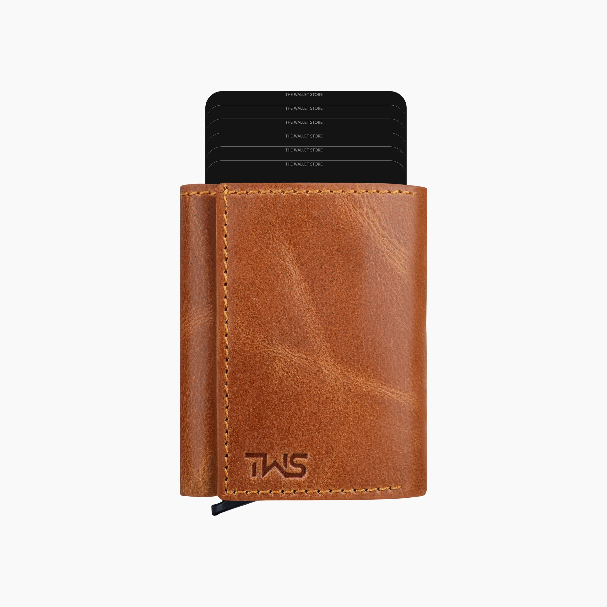 Ranger Genuine Leather RFID Protected Wallet Card Holder - Tan