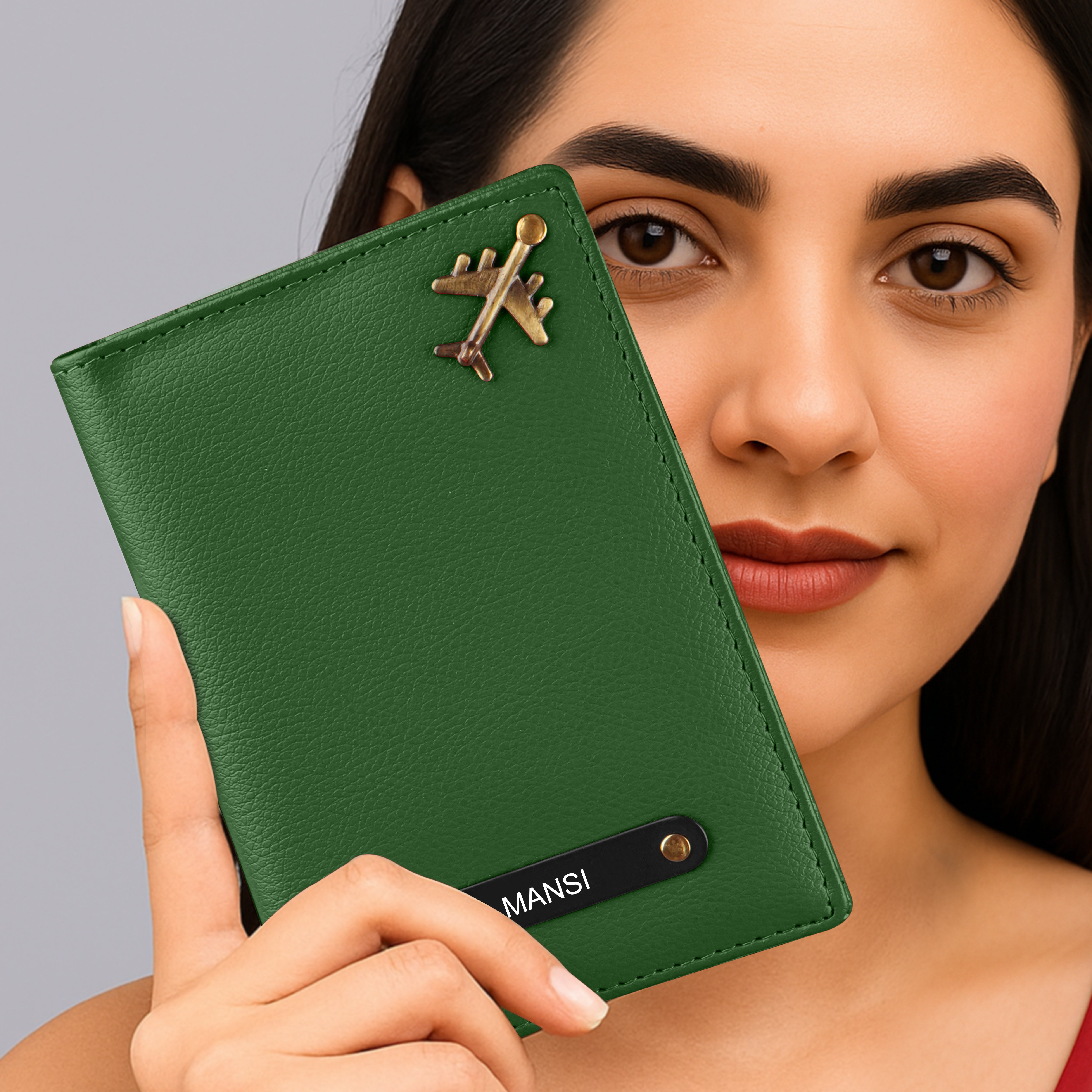 Personalized Wanderlust Passport Cover - Green