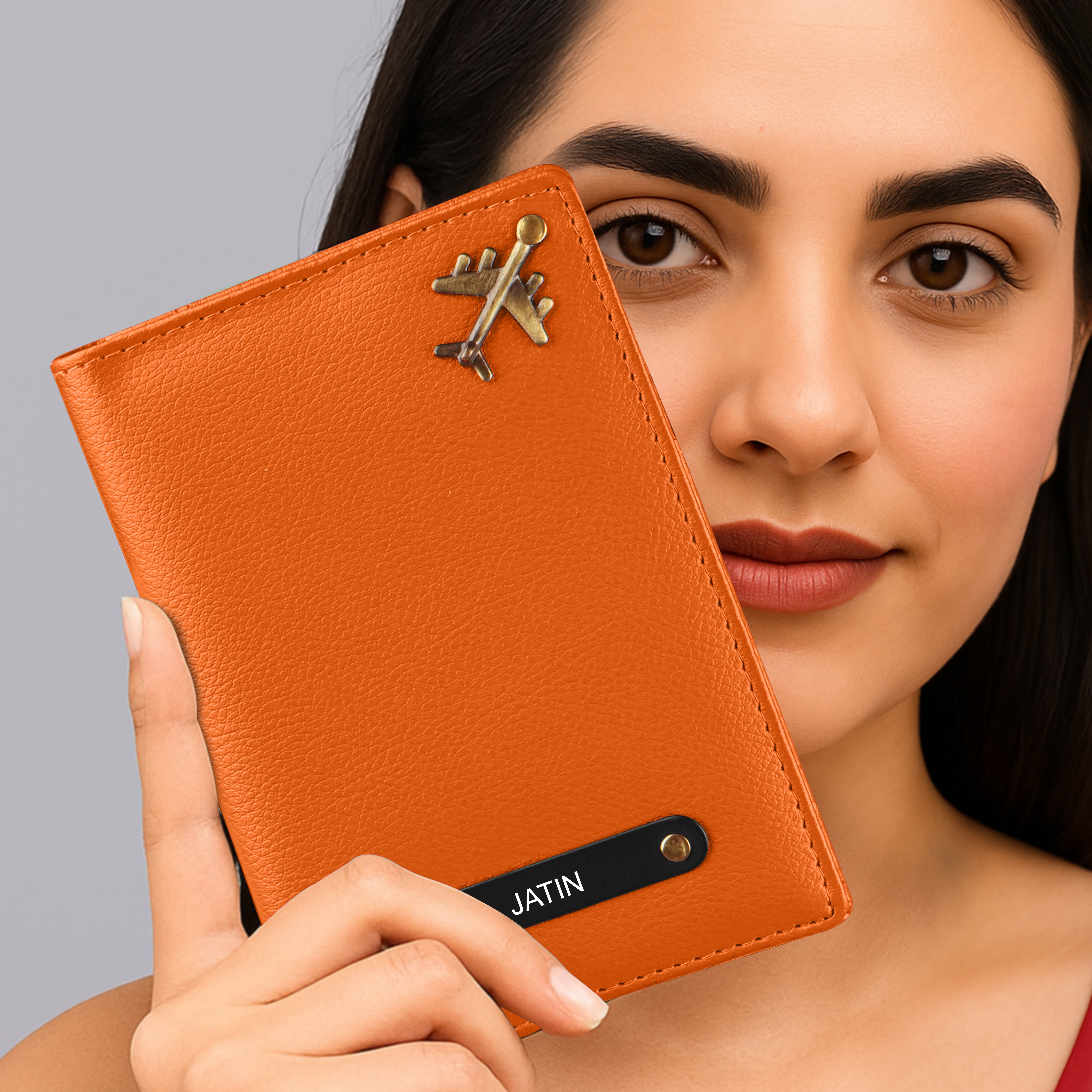 Personalized Wanderlust Passport Cover - Orange