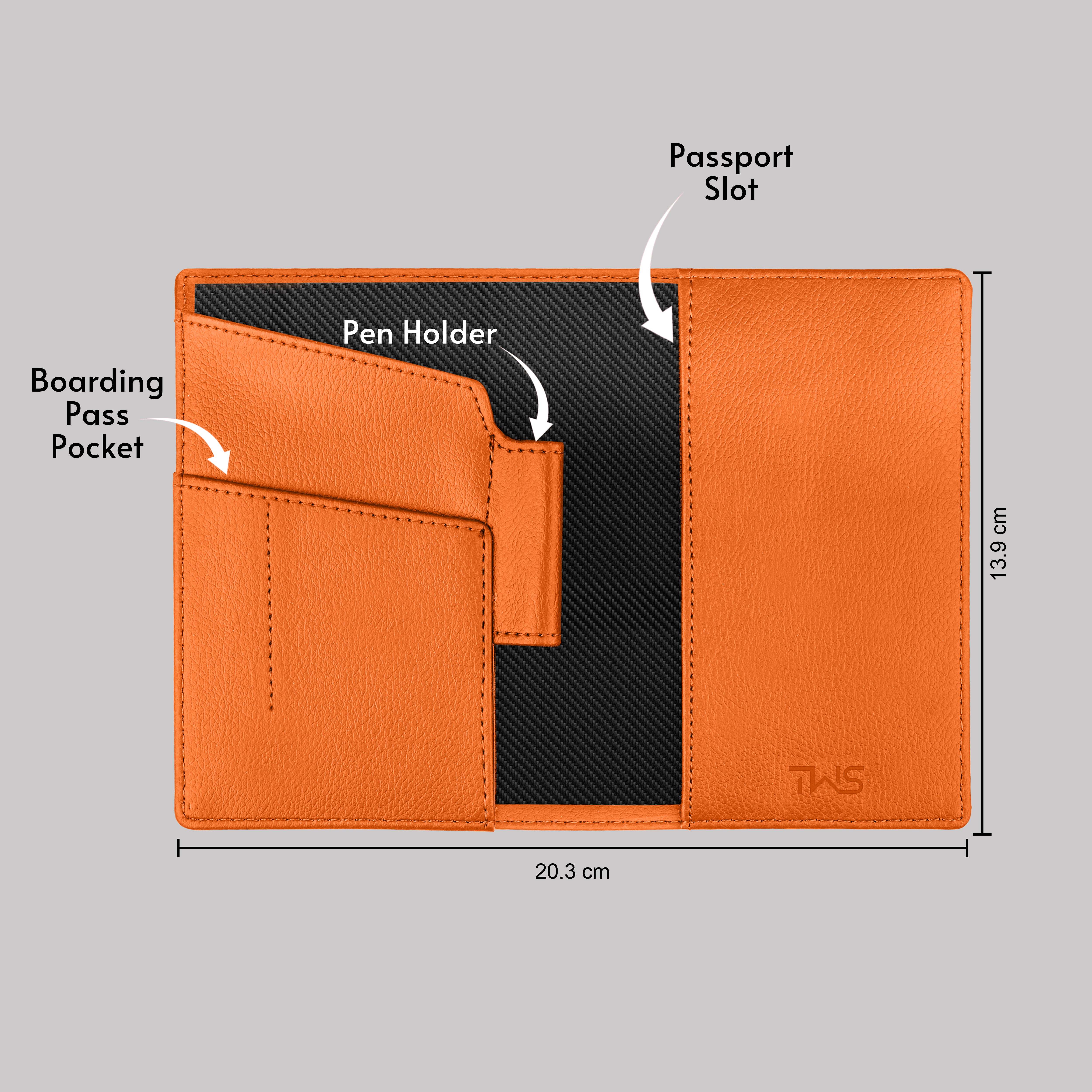 Personalized Wanderlust Passport Cover - Orange