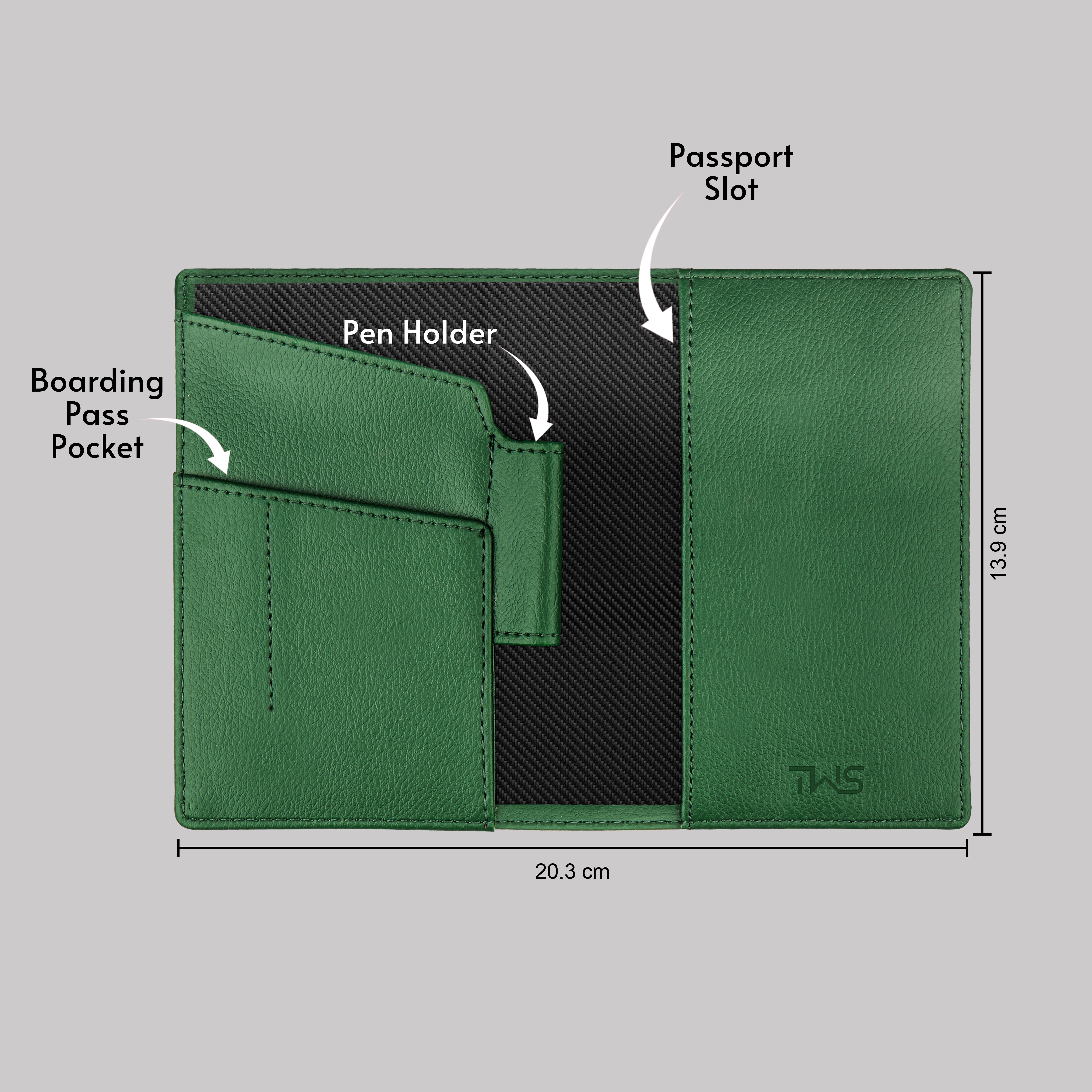 Personalized Wanderlust Passport Cover - Green