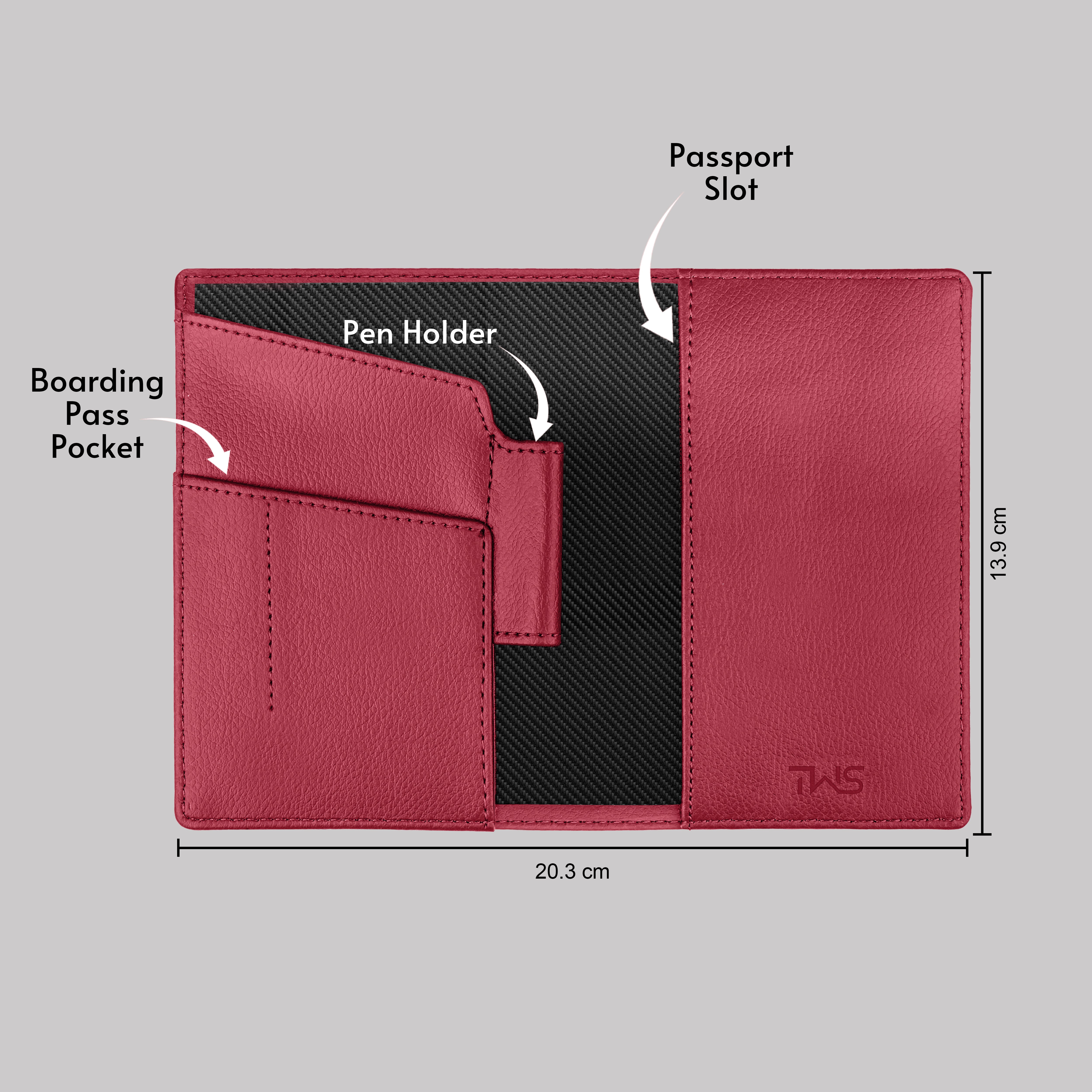 Personalized Wanderlust Passport Cover - Red