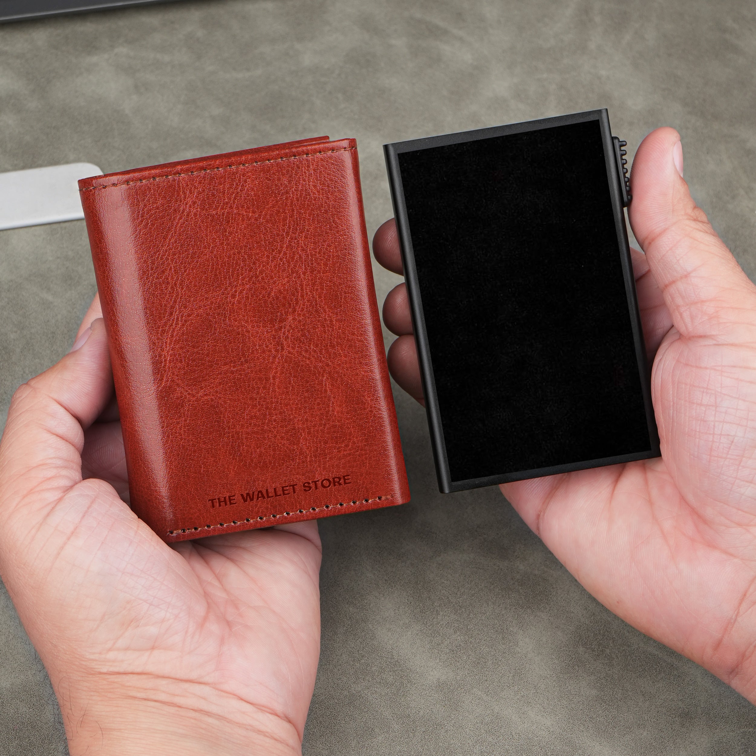 Cipher RFID-Protected Wallet With Detachable Cardholder - Tan
