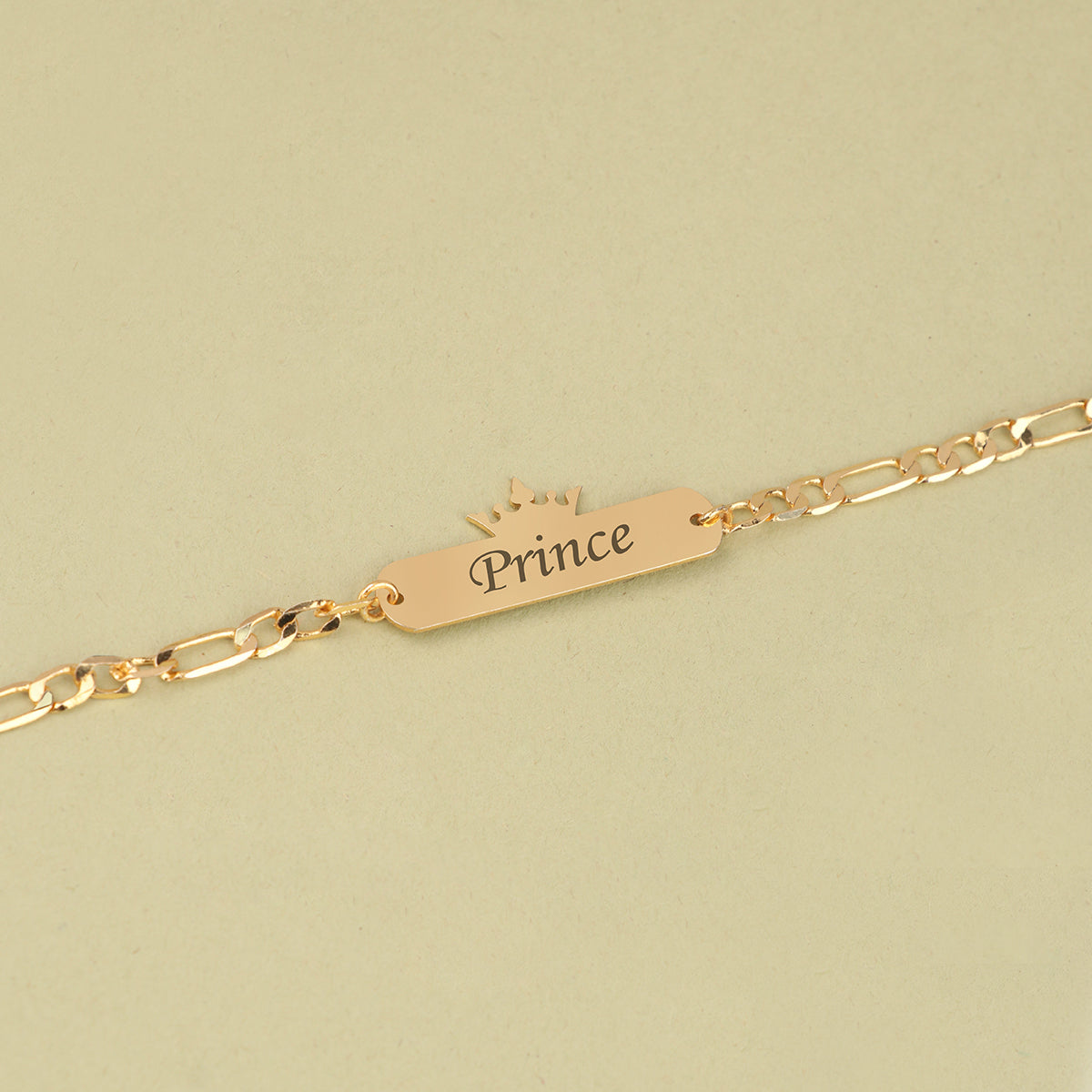 Personalized Metal Crown Rakhi With Name