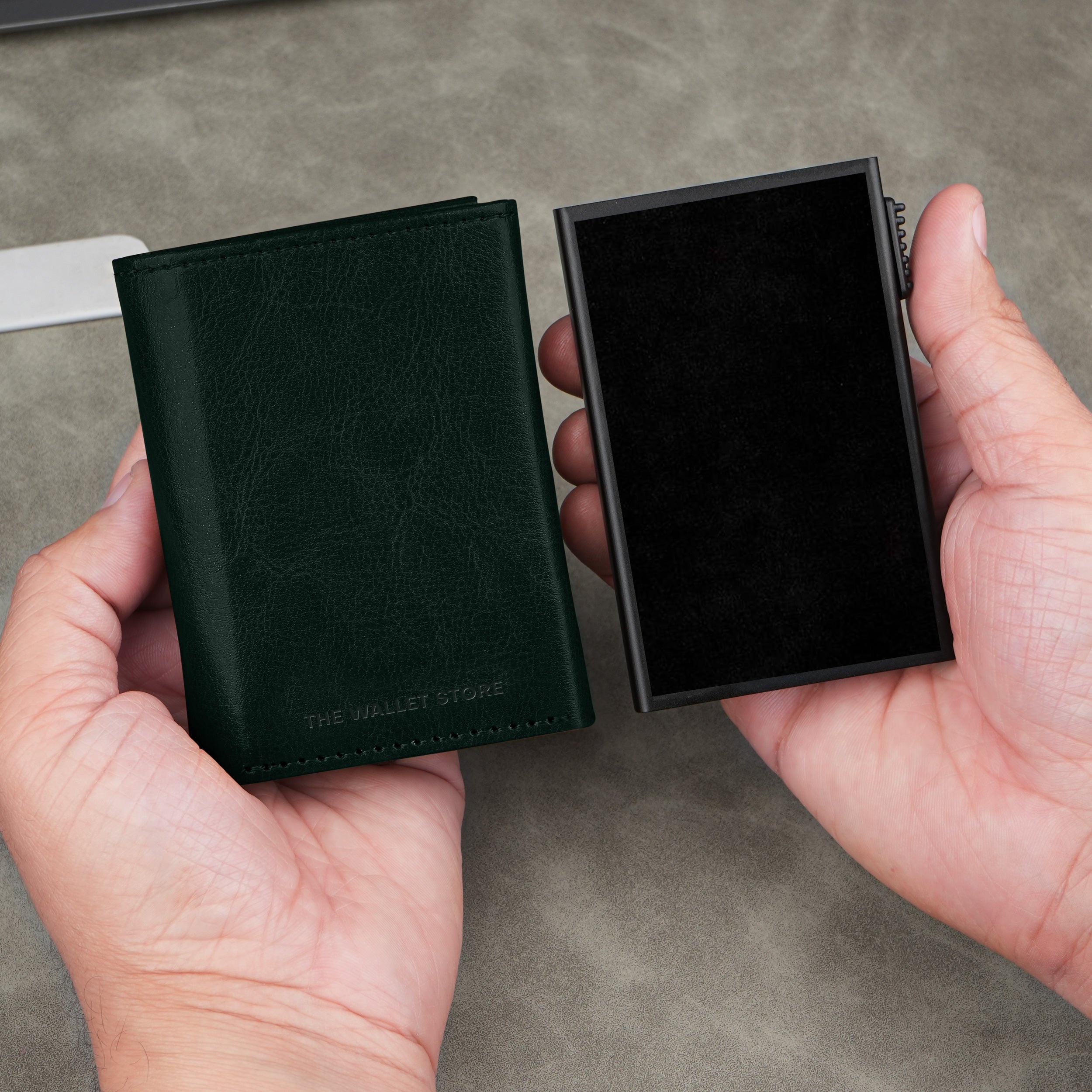 Cipher RFID-Protected Wallet With Detachable Cardholder - Green