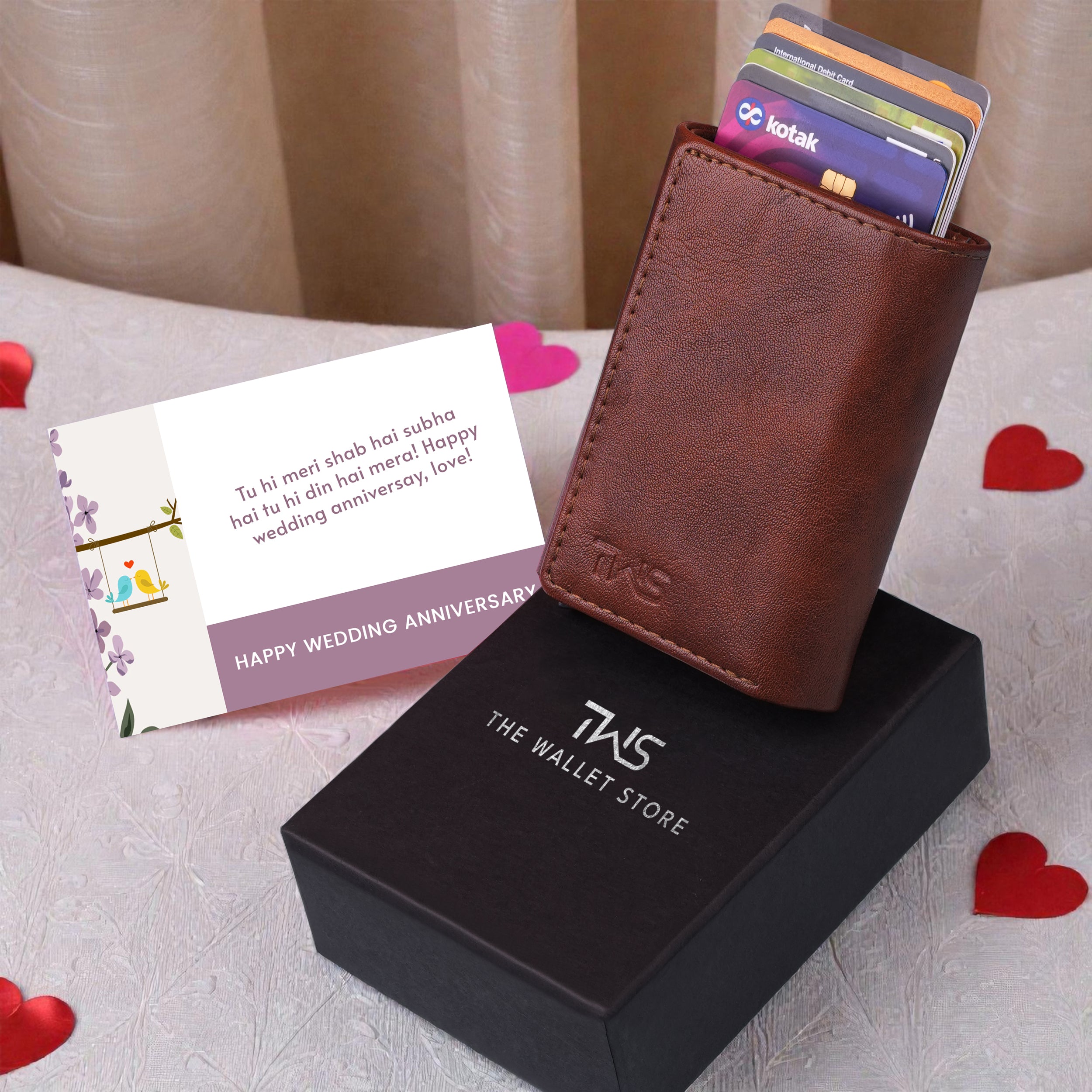 Maverick RFID-Protected Wallet Cardholder Gift For Men - Brown