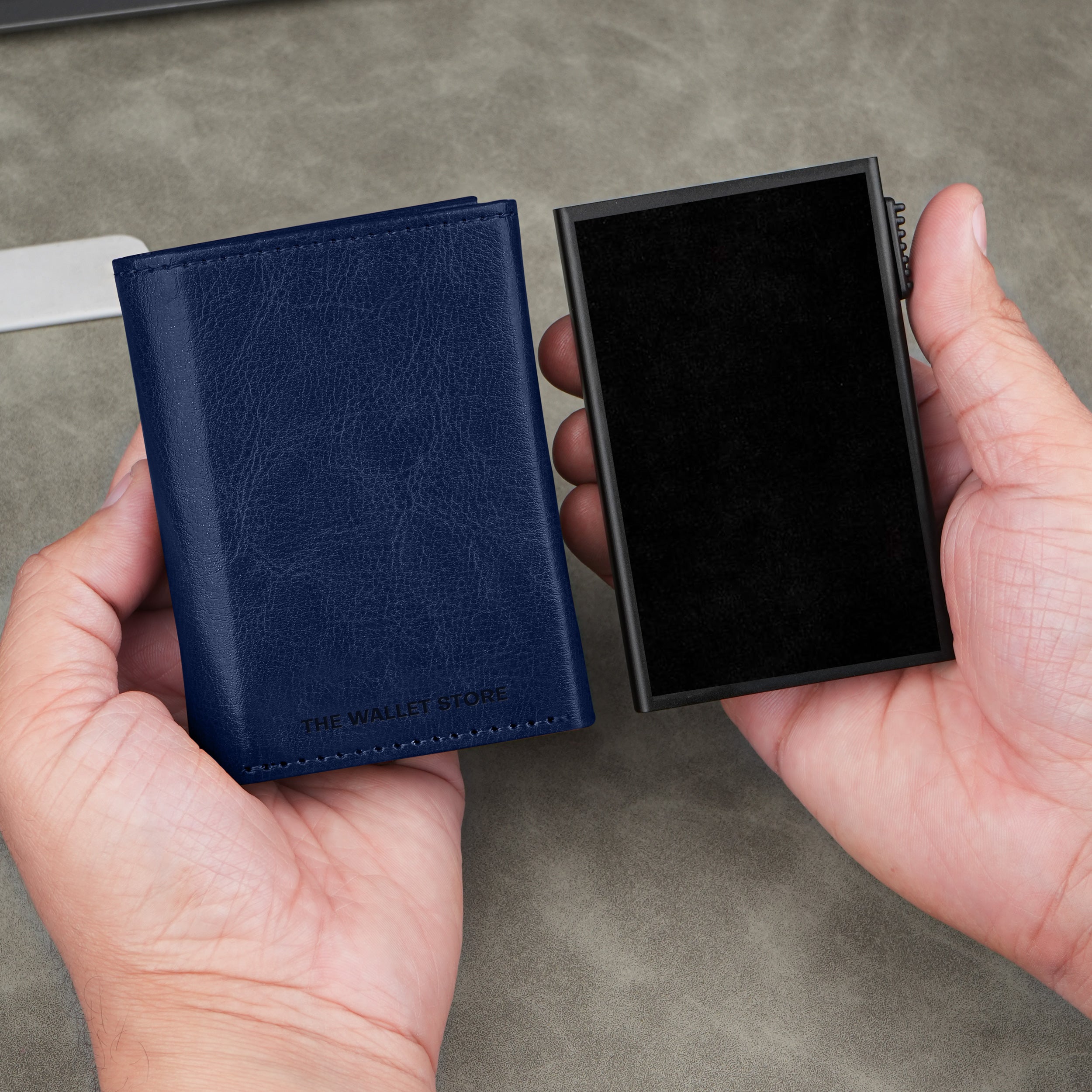 Cipher RFID-Protected Wallet With Detachable Cardholder - Blue