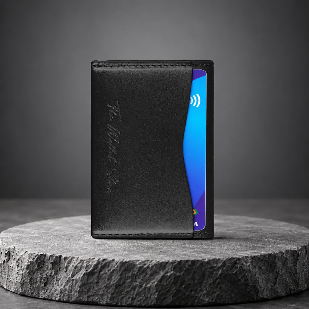 Axis Slim Leather Cardholder - Black