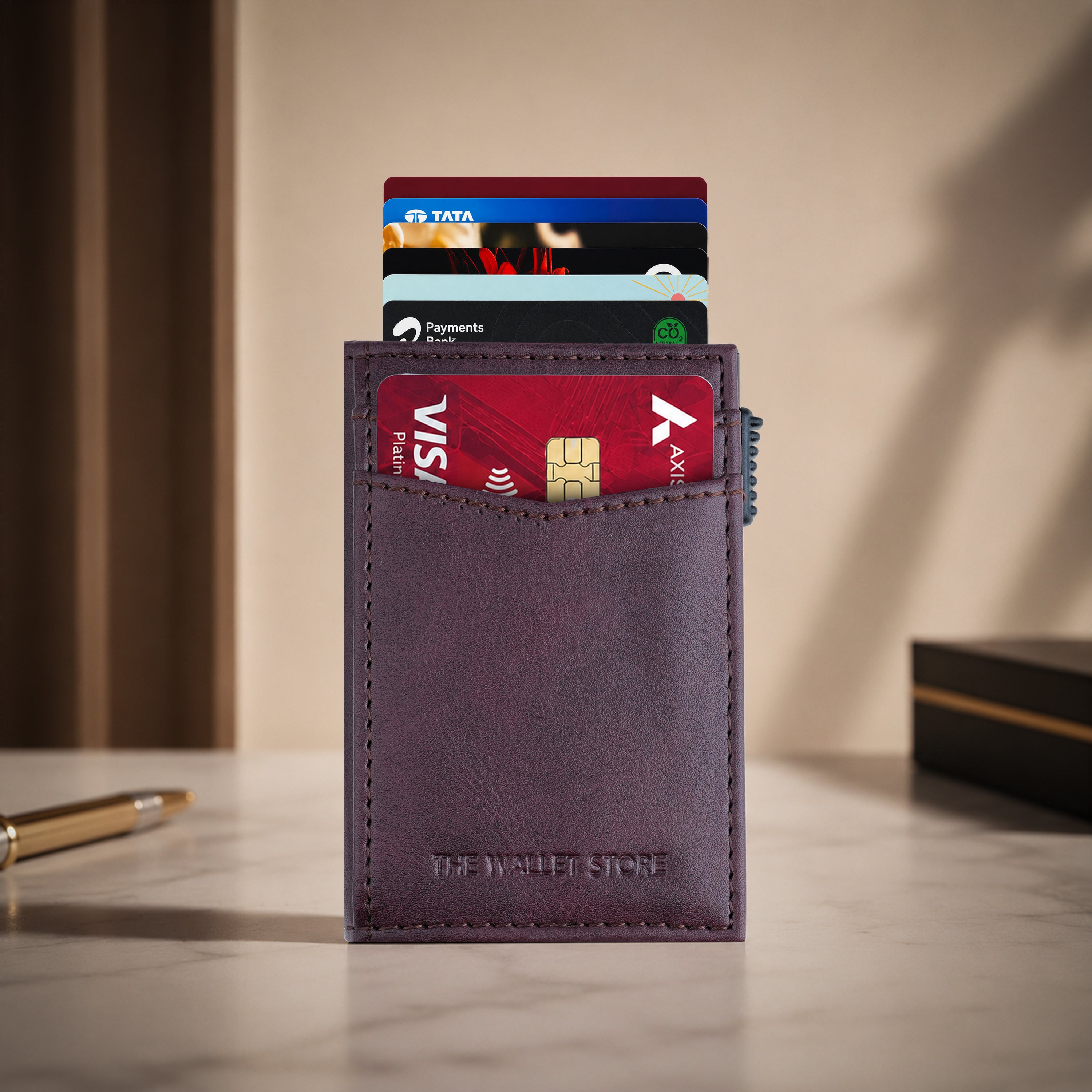 Aero Vault 2.0 RFID Protected Pop-Up Cardholder - Wine