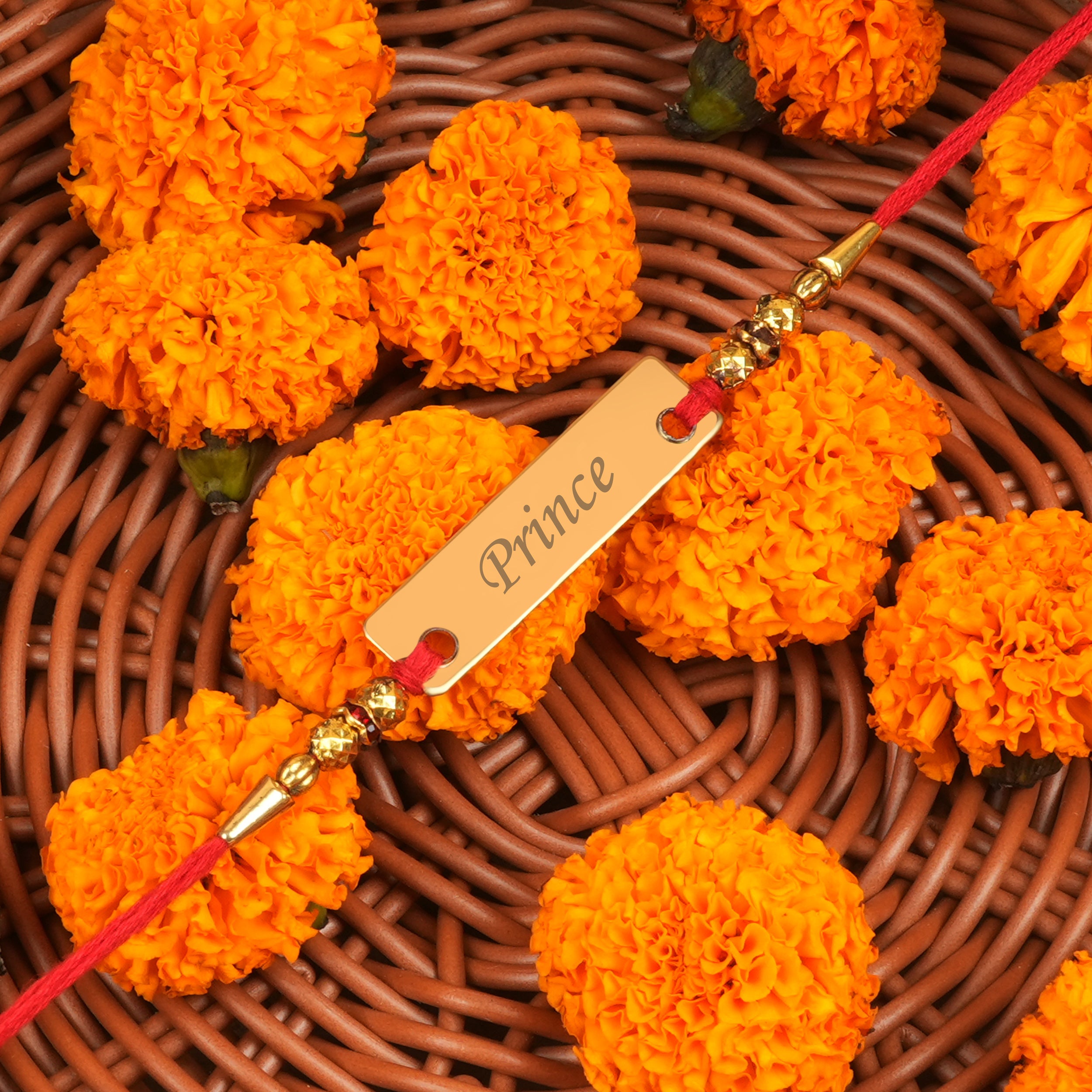 Personalized Regal Thread Rakhi With Name