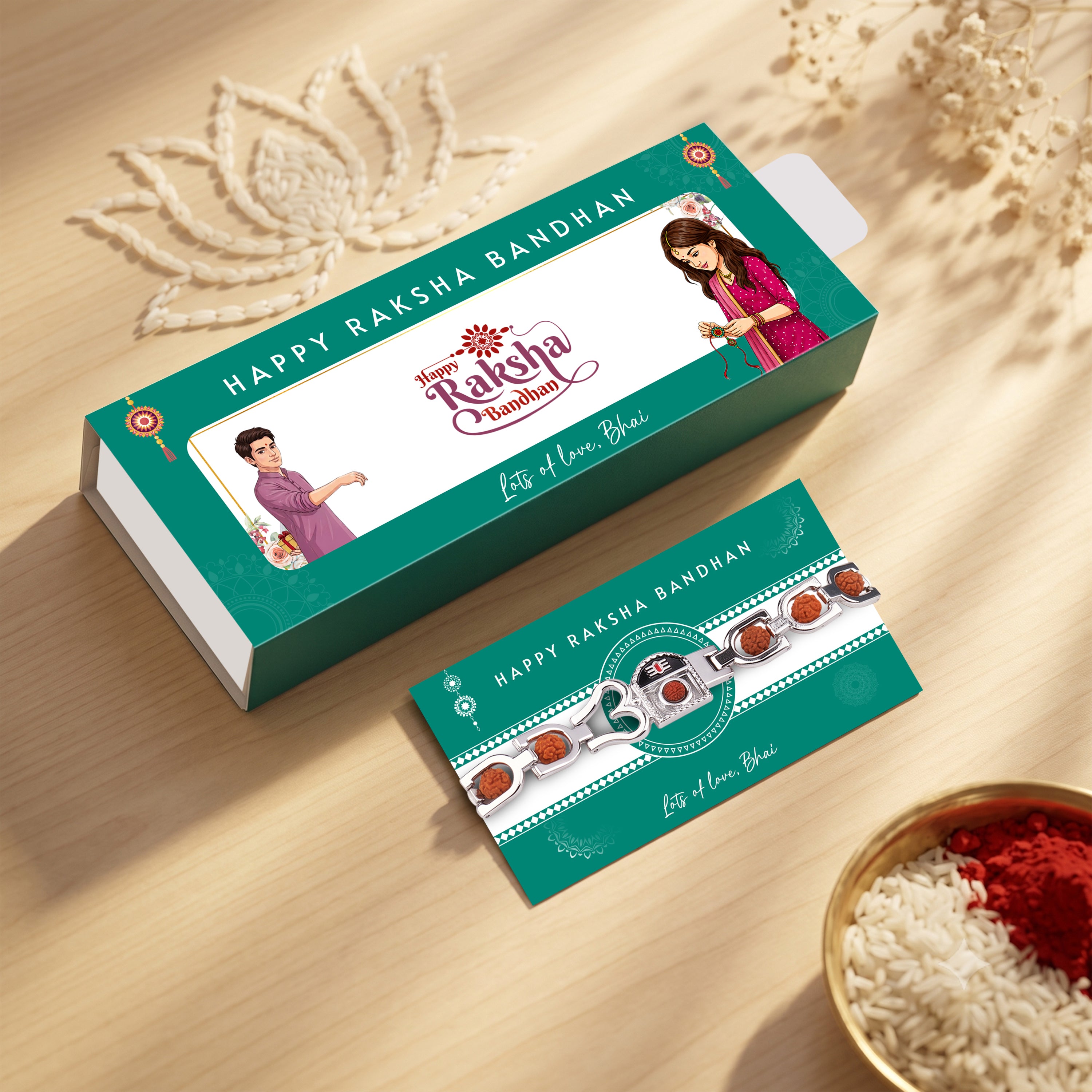 Trinetra Bandhan Om Rudraksh Rakhi