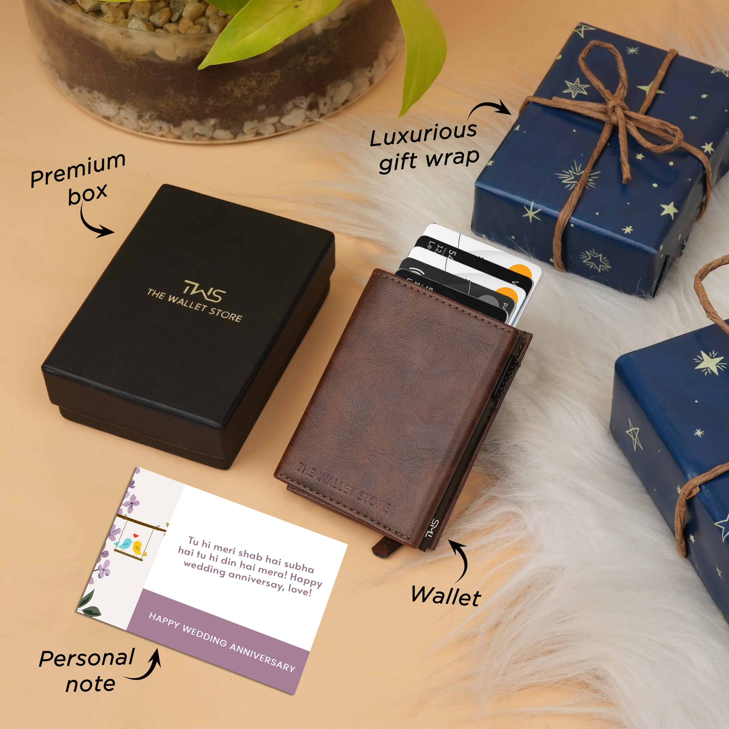 Defender RFID-Protected Wallet Cardholder Gift For Men - Brown