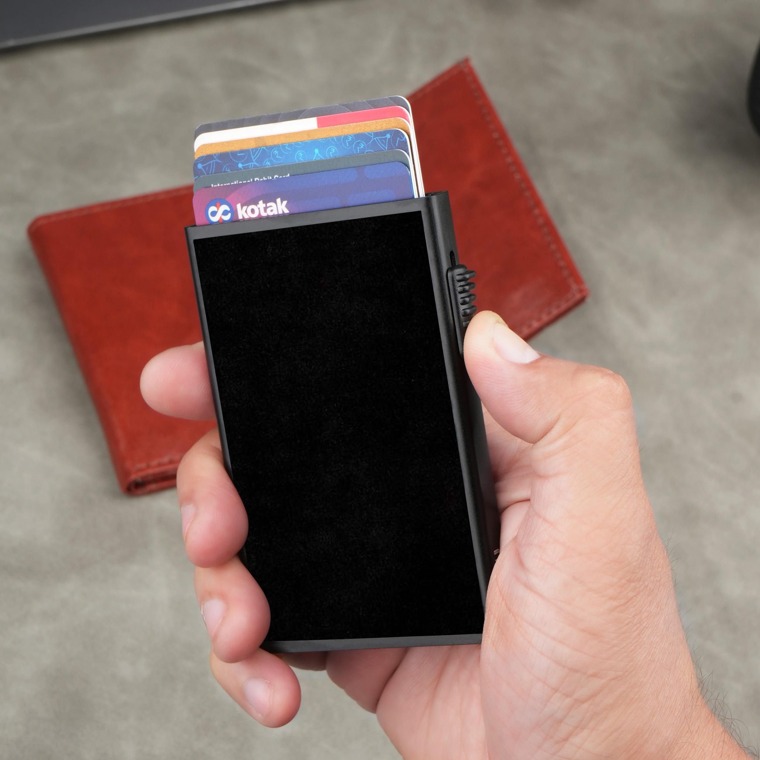Cipher RFID-Protected Wallet With Detachable Cardholder - Tan
