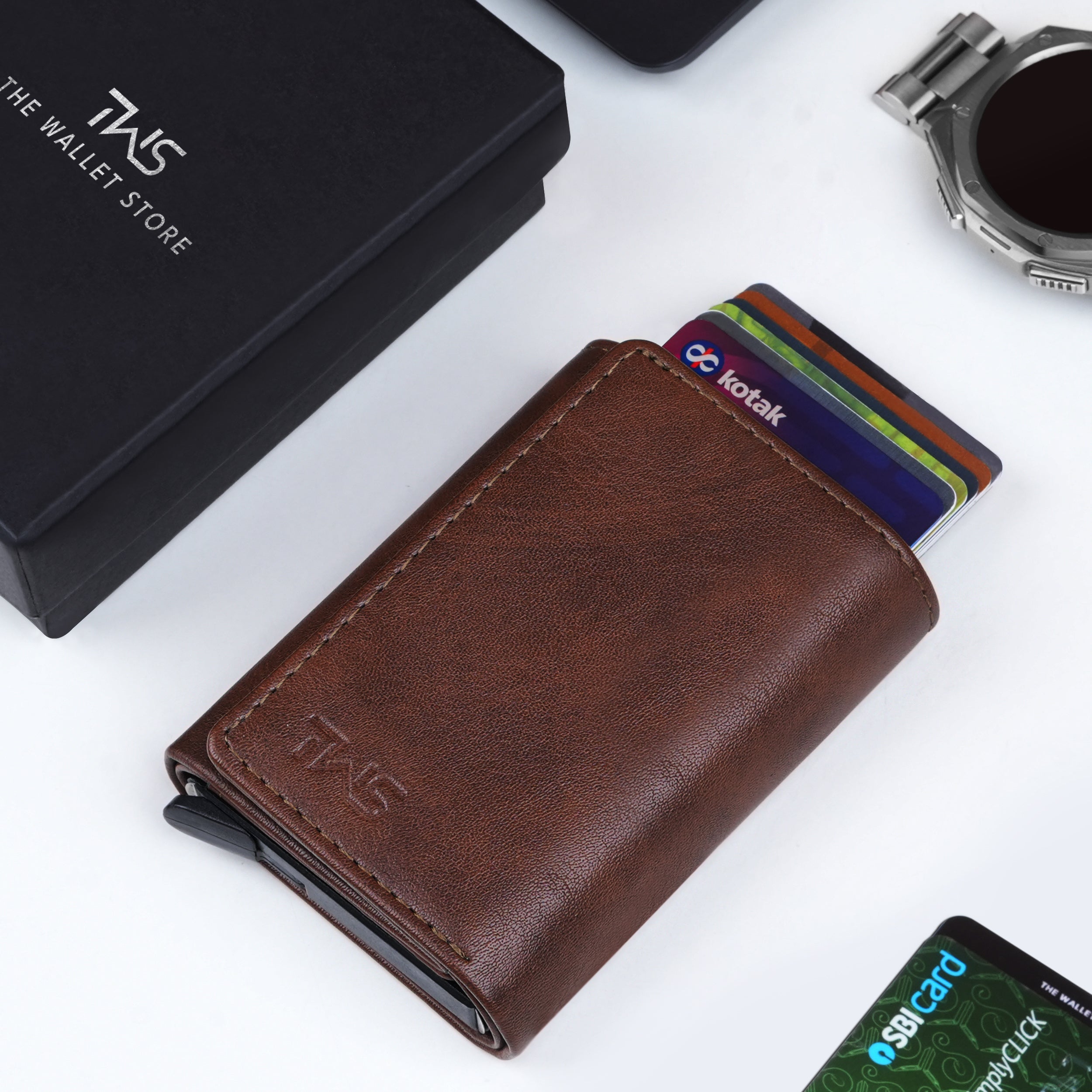 Maverick RFID Protected Wallet Cardholder - brown