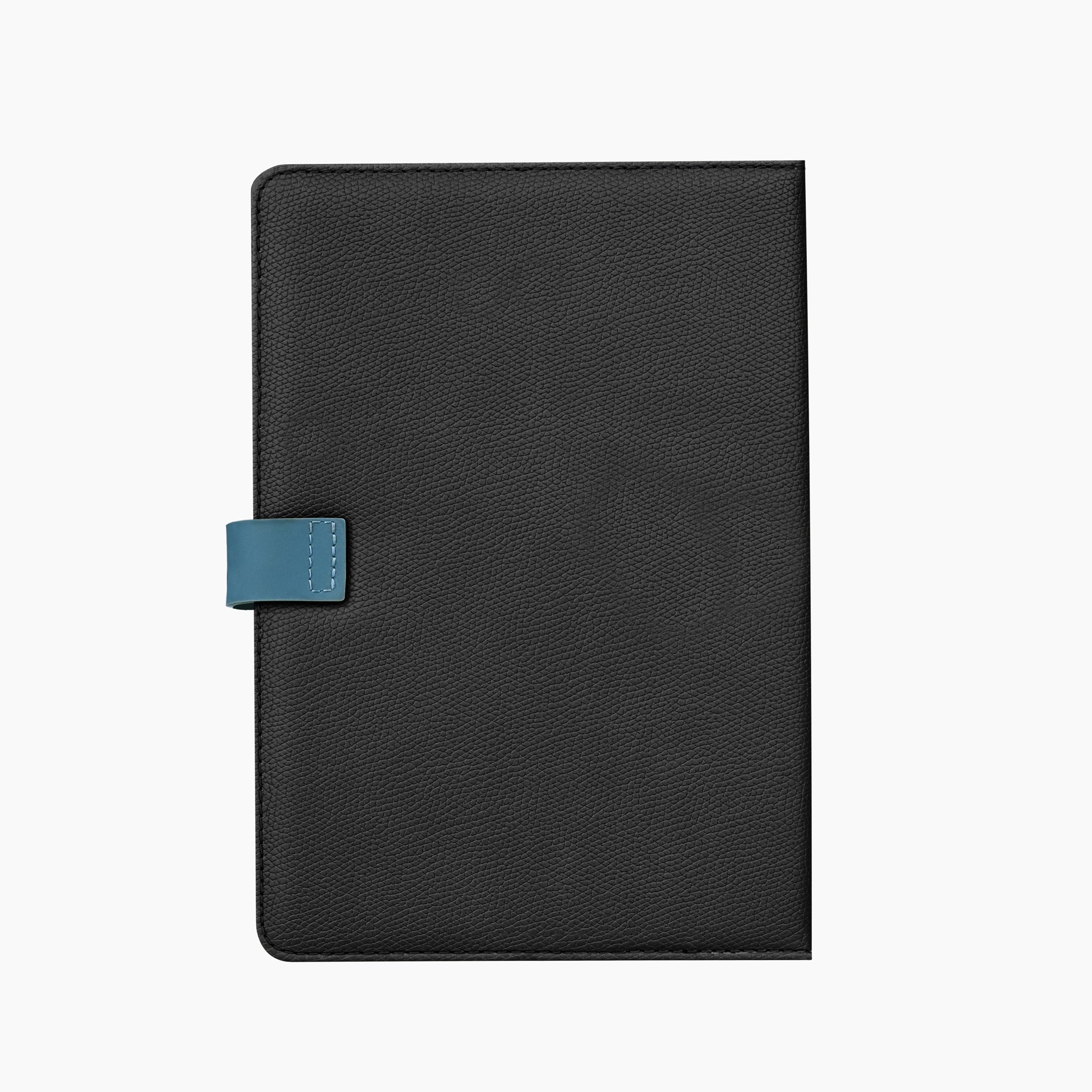 Contrast Strip Vegan Leather Diary - Black