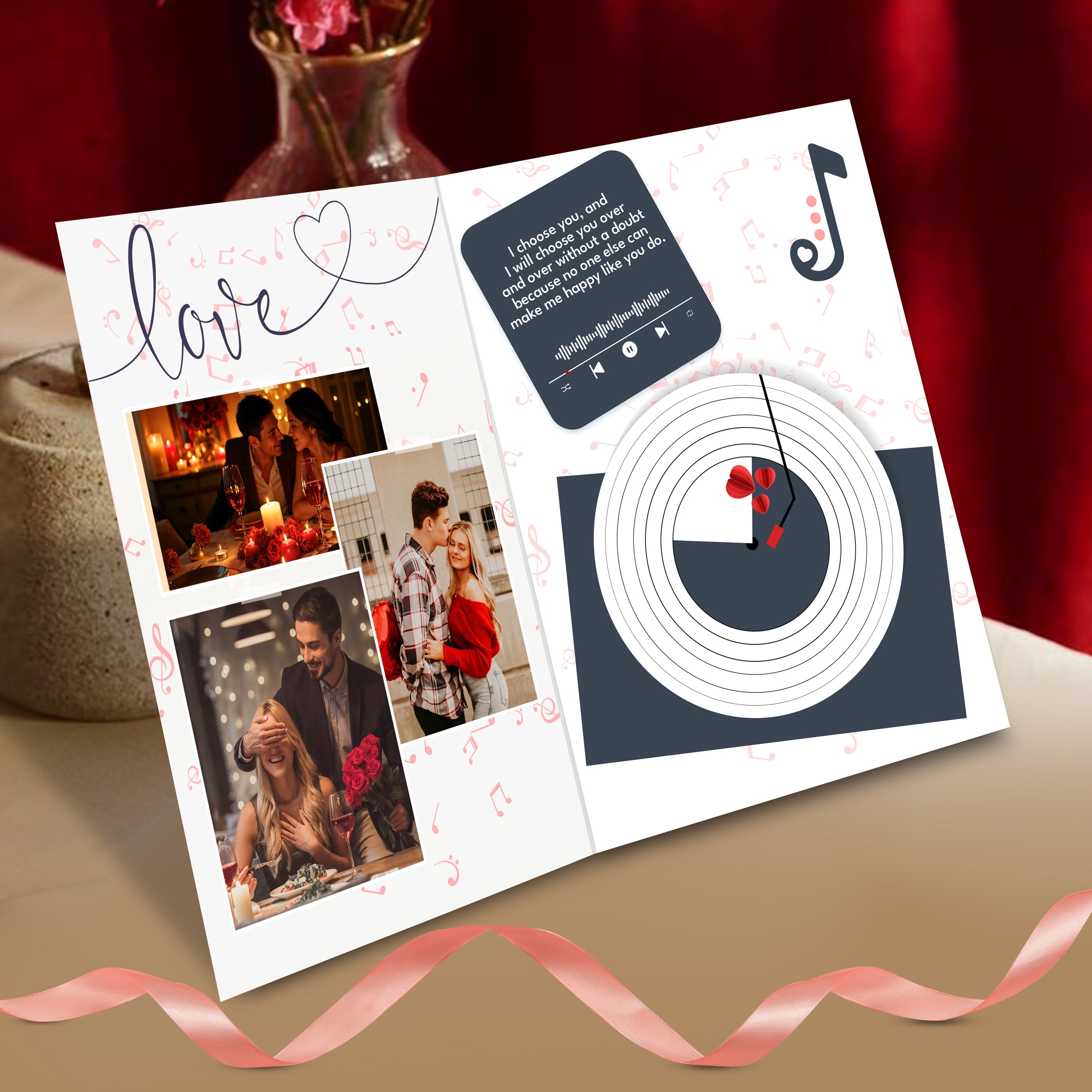 Personalized Valentines Day Audio Greeting Card - Theme 4