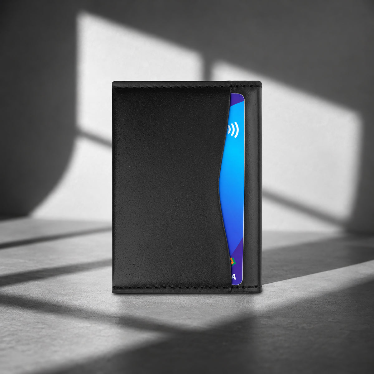 Axis Slim Leather Cardholder - Black