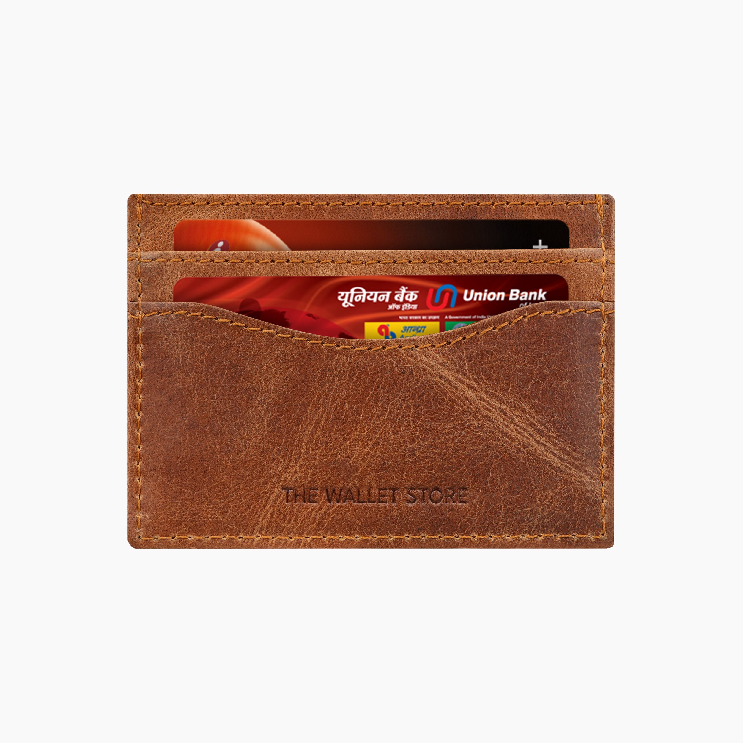 Minimalistic Genuine Leather Card Holder - Tan