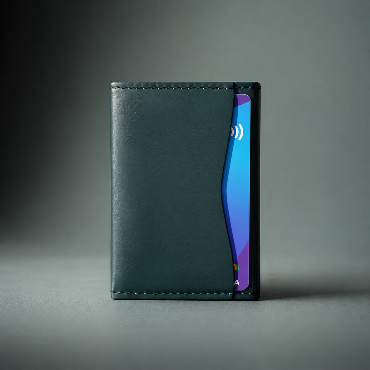 Axis Slim Leather Cardholder - Green
