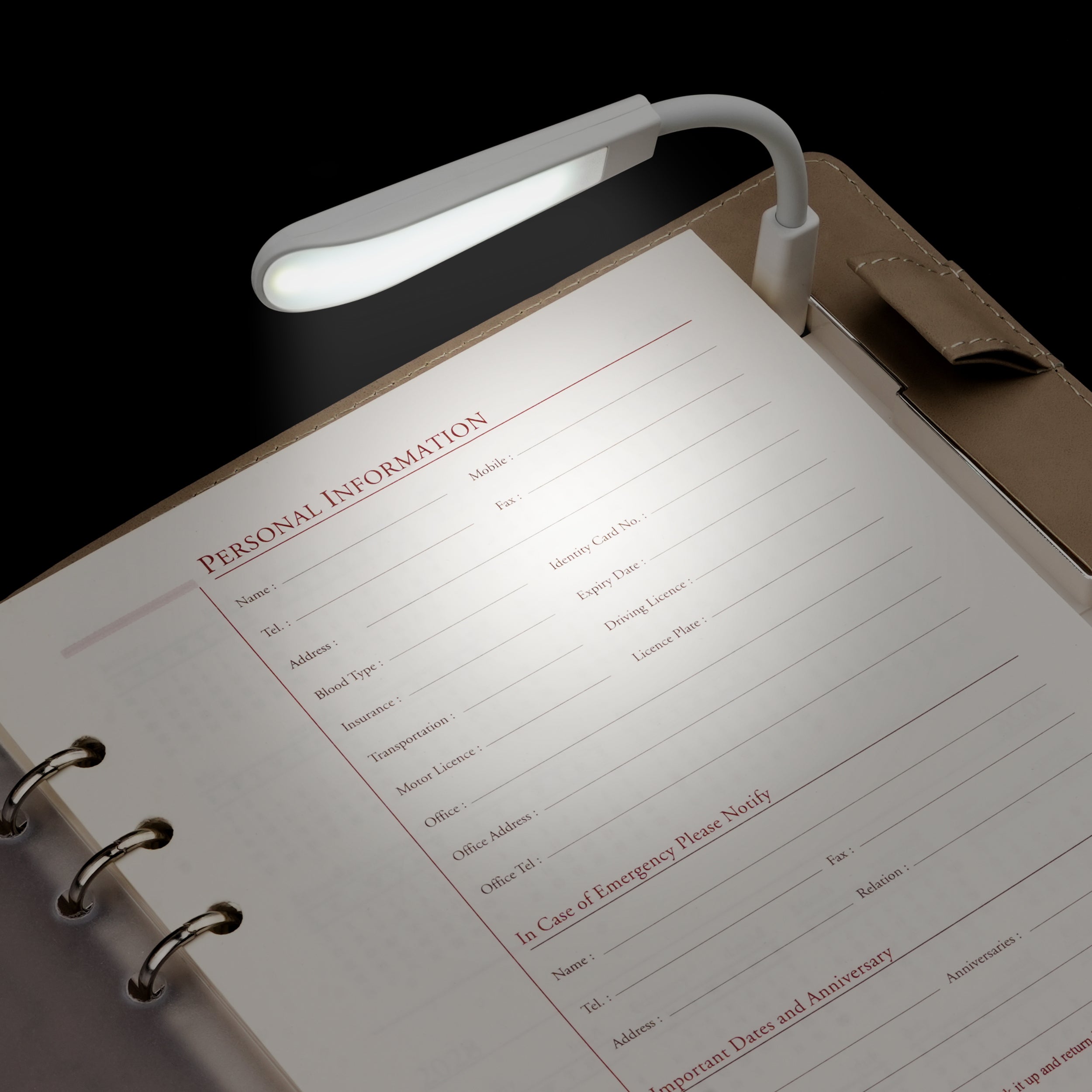 Personalized Power Scribe Diary & Pen Set With Inbuilt LED light & Wireless Charging