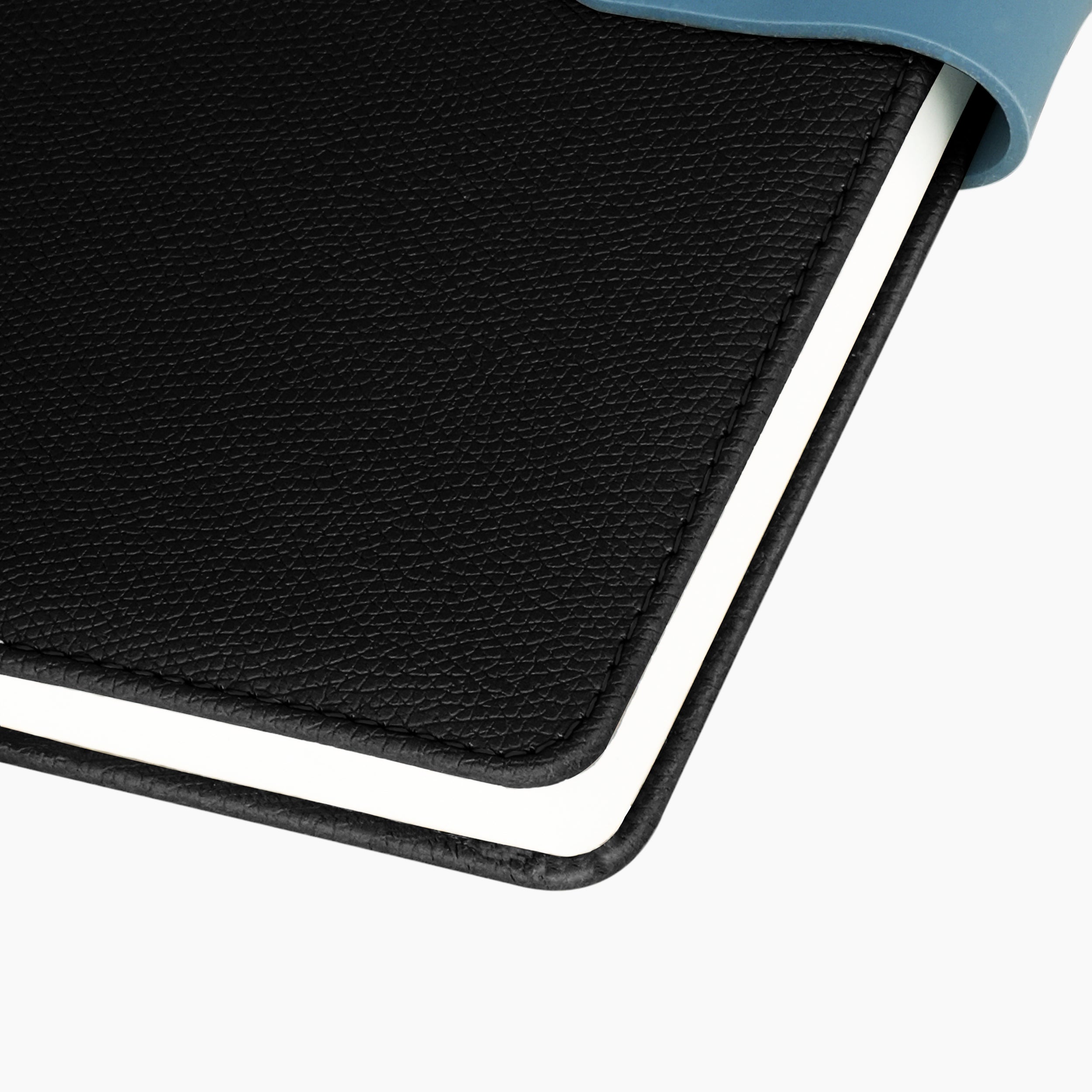 Contrast Strip Vegan Leather Diary - Black