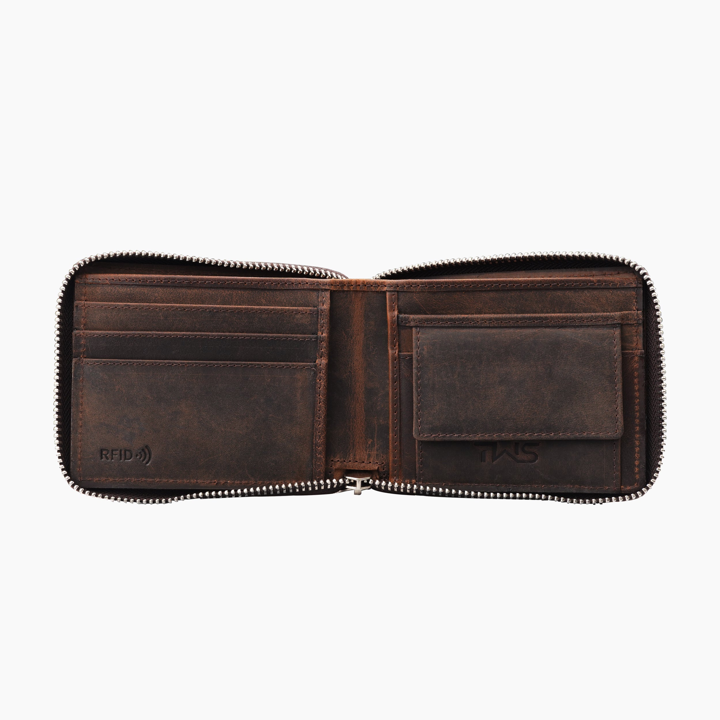 Majestic Genuine Leather Zipper Wallet For Men