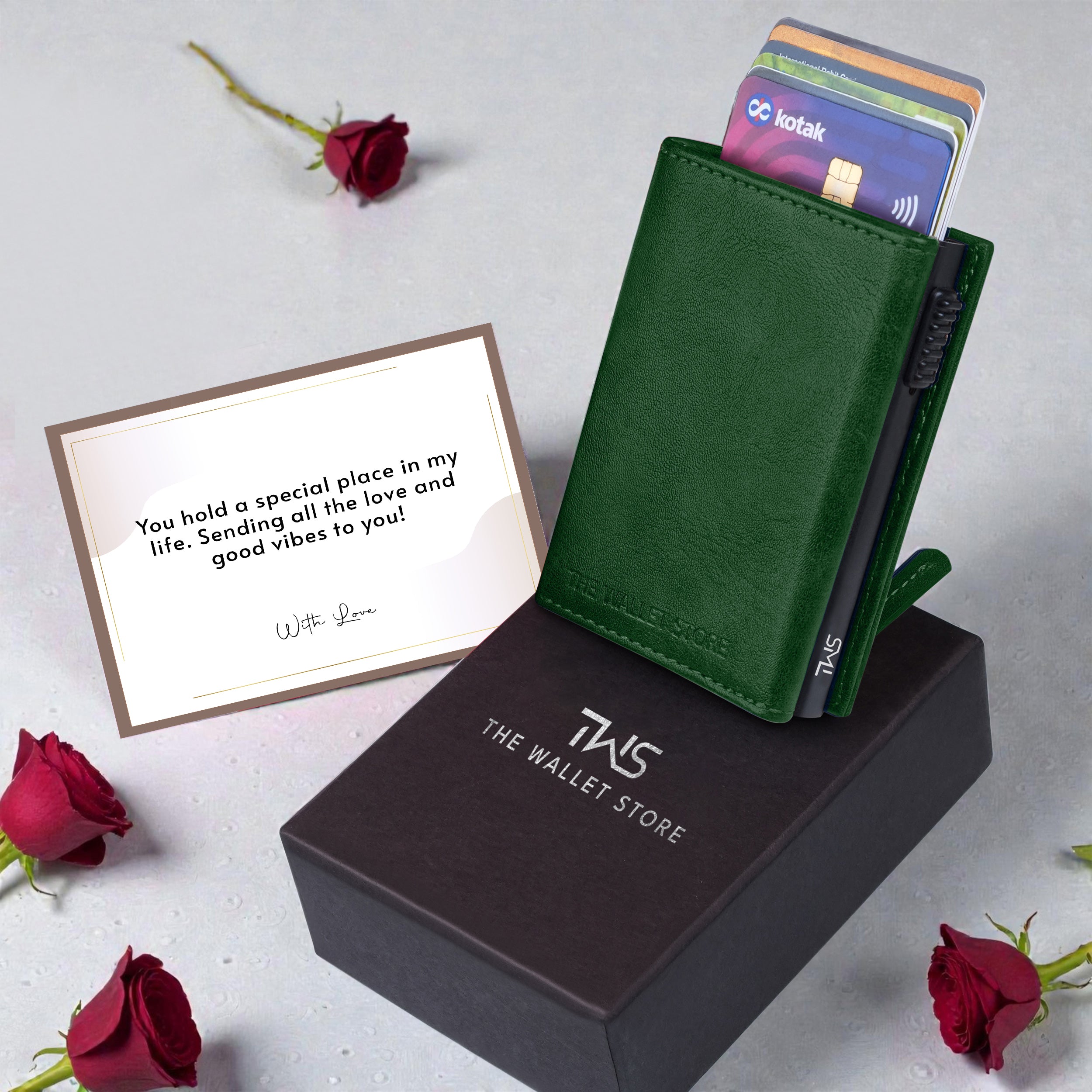 Defender RFID Protected Wallet Cardholder - Green