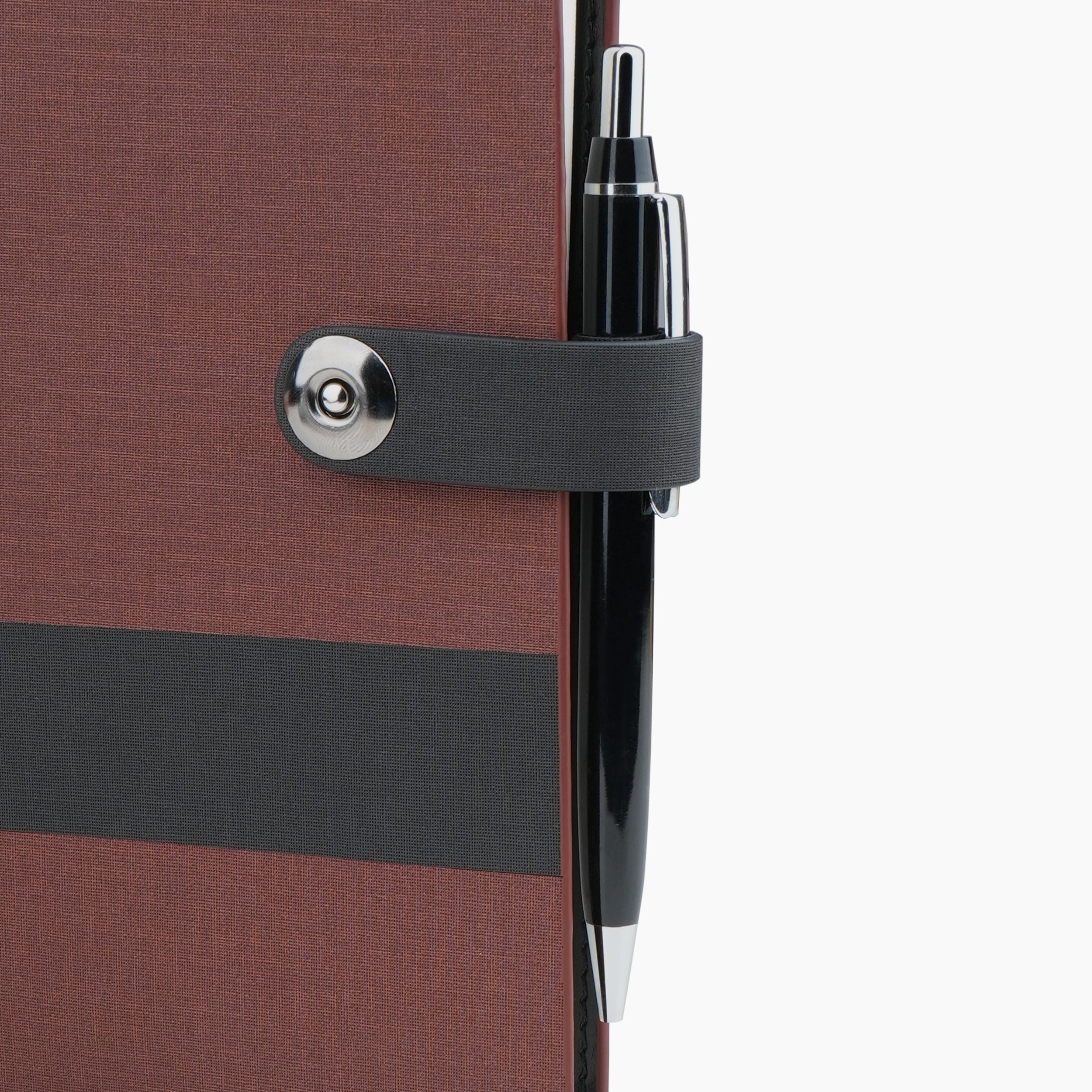 Shadow Line Leather Diary & Pen Gift Set - Brown & Black