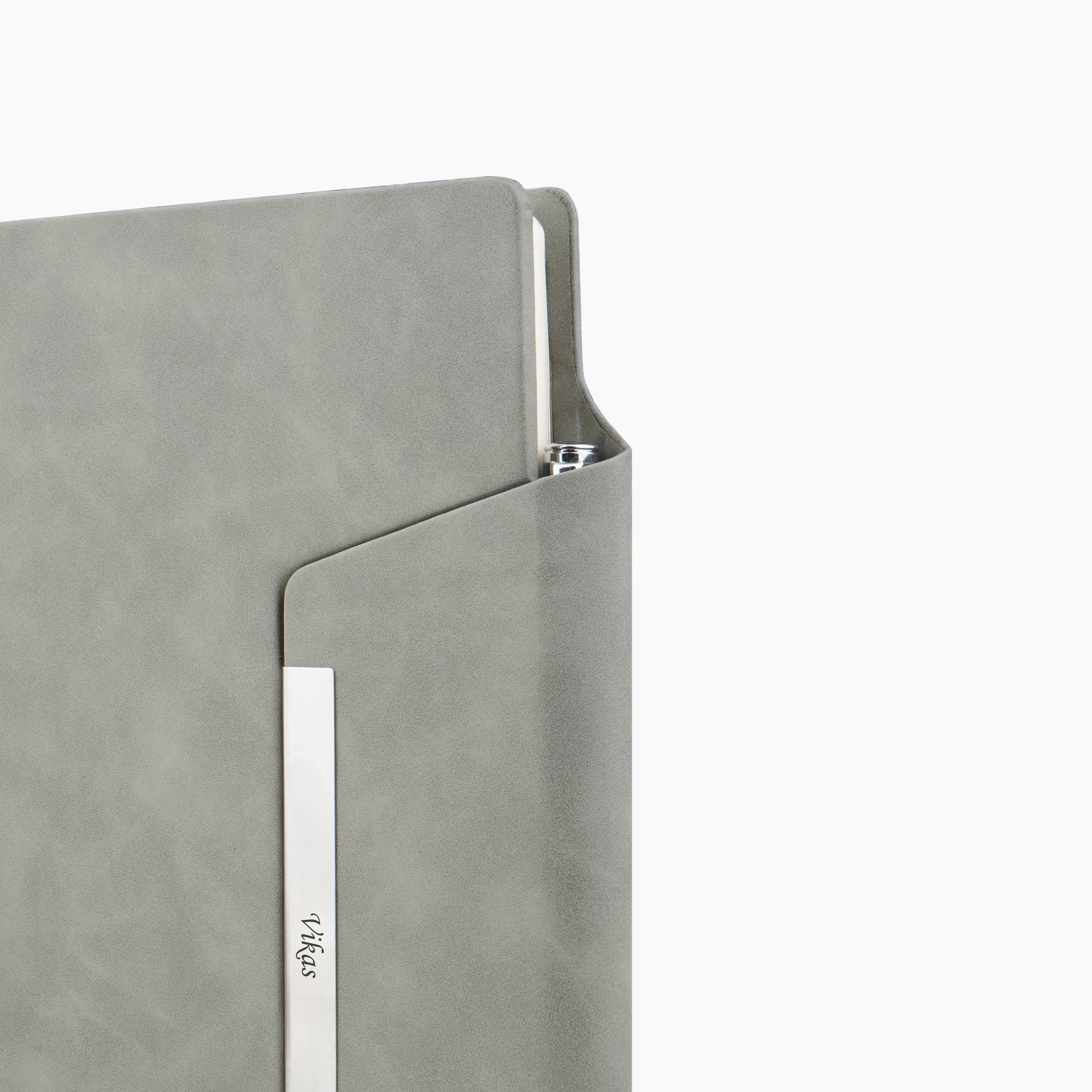 Silver Edge Personalized Diary & Pen Gift Set