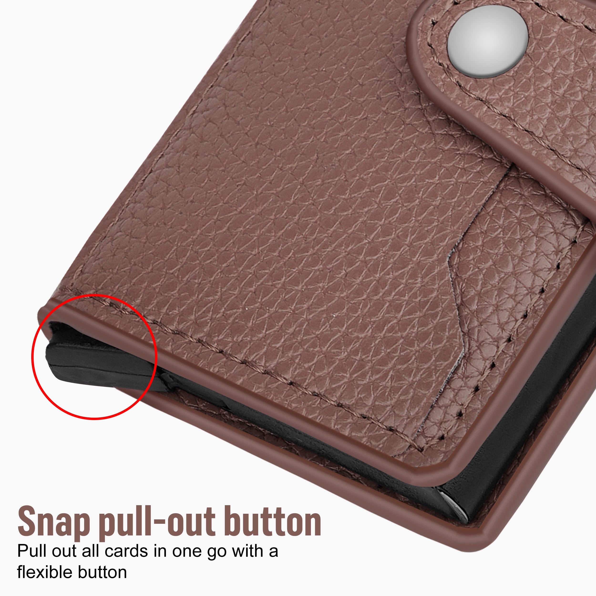 Stealth Shield RFID Protected Pop-Up Wallet Cardholder - Brown