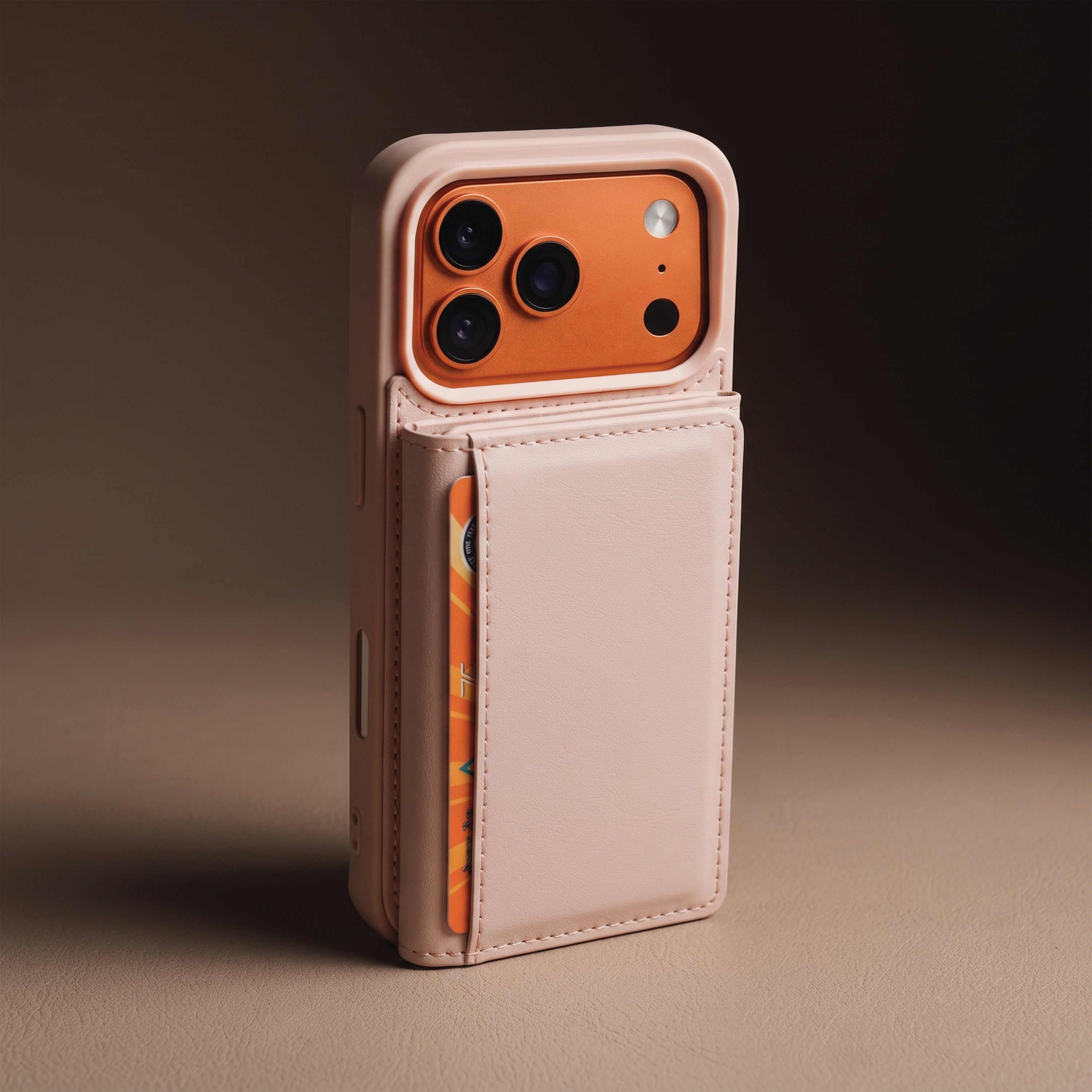 iPhone 17 Pro Max Magnetic Case with Detachable Cardholder - Pink