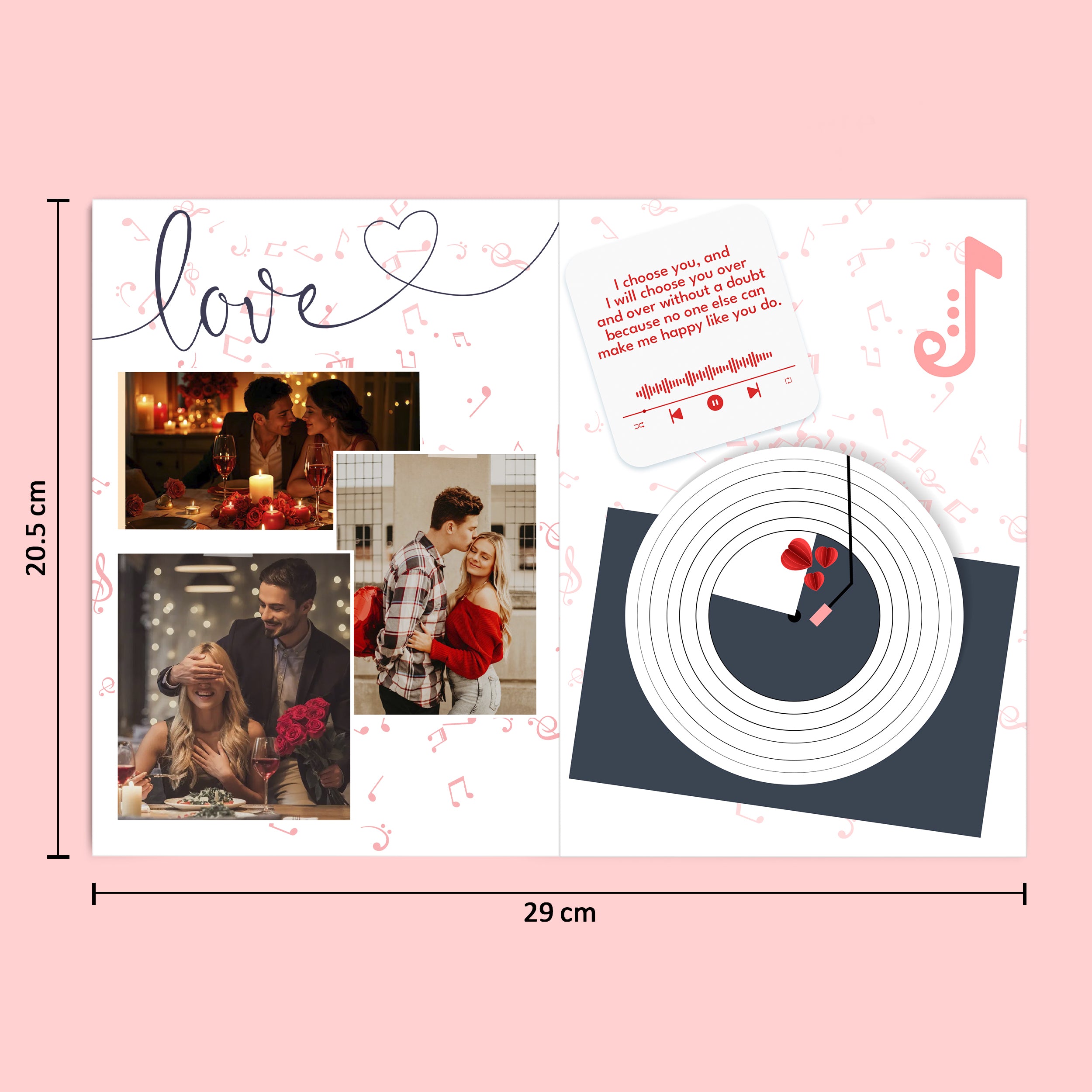 Personalized Valentines Day Audio Greeting Card - Theme 2