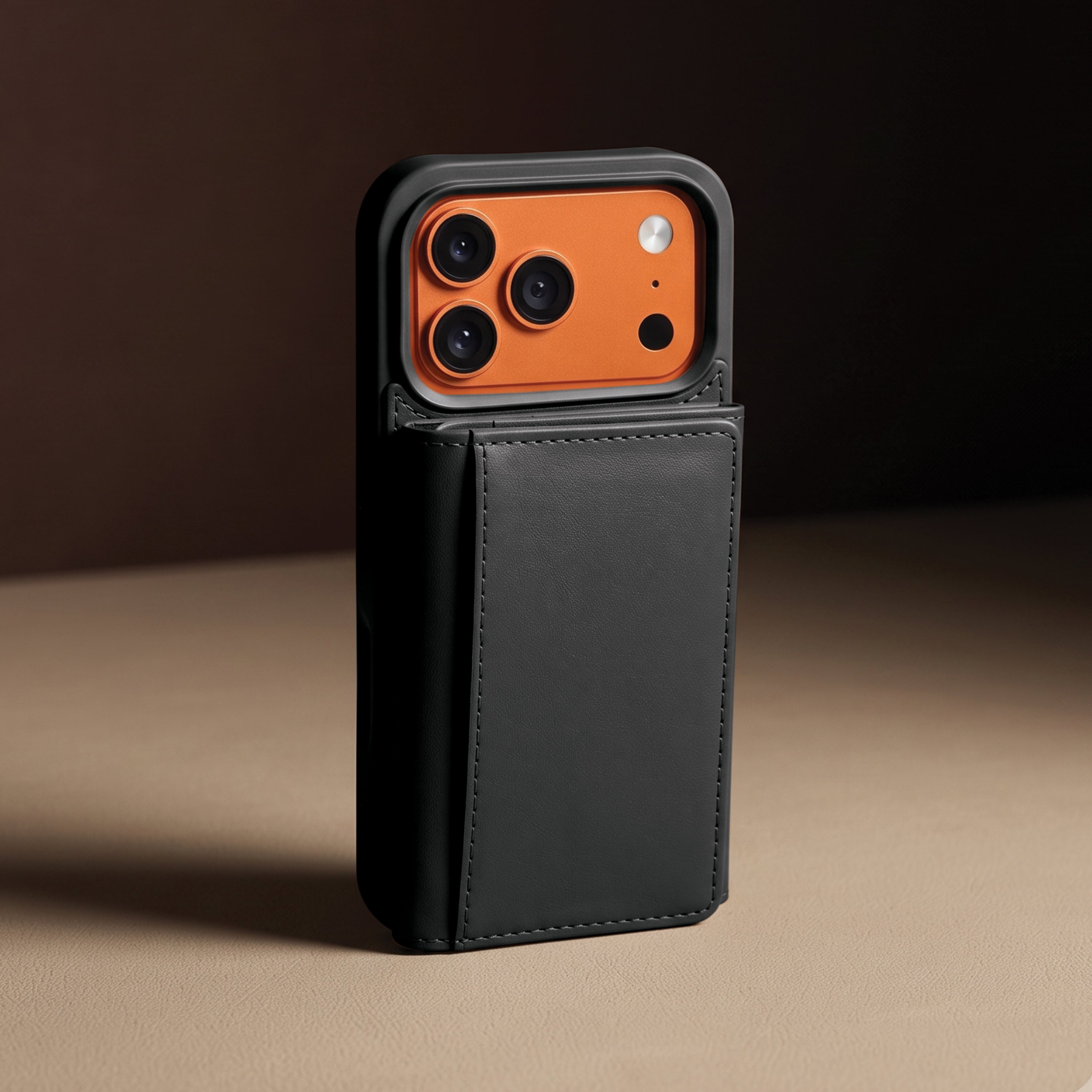 iPhone 17 Pro Max Magnetic Case with Detachable Cardholder - Black