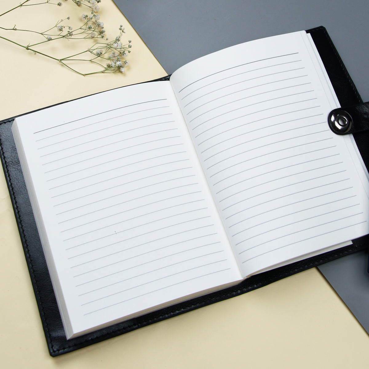 Personalized Premium Leather Cover Notebook & Pen Gift Set