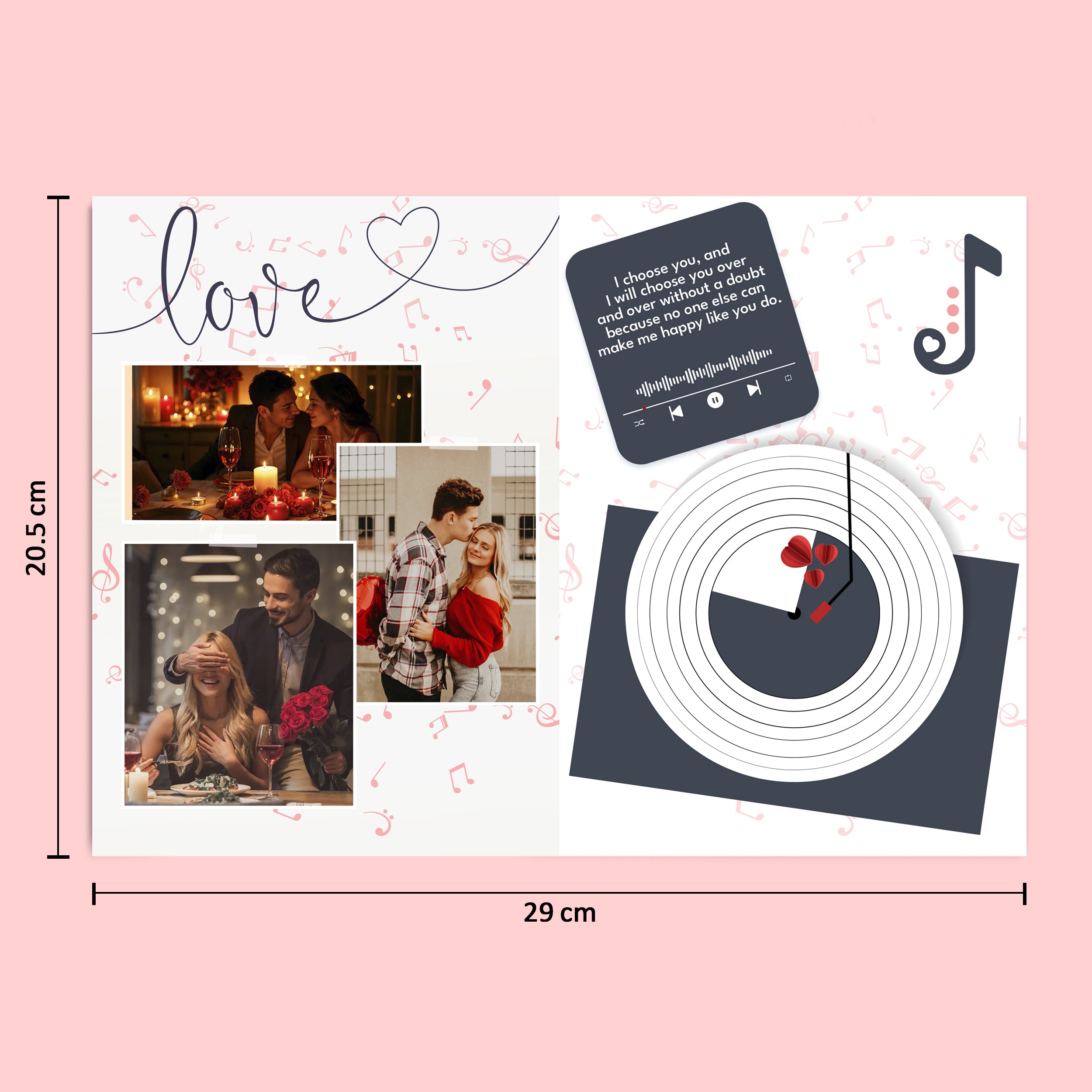 Personalized Valentines Day Audio Greeting Card - Theme 4
