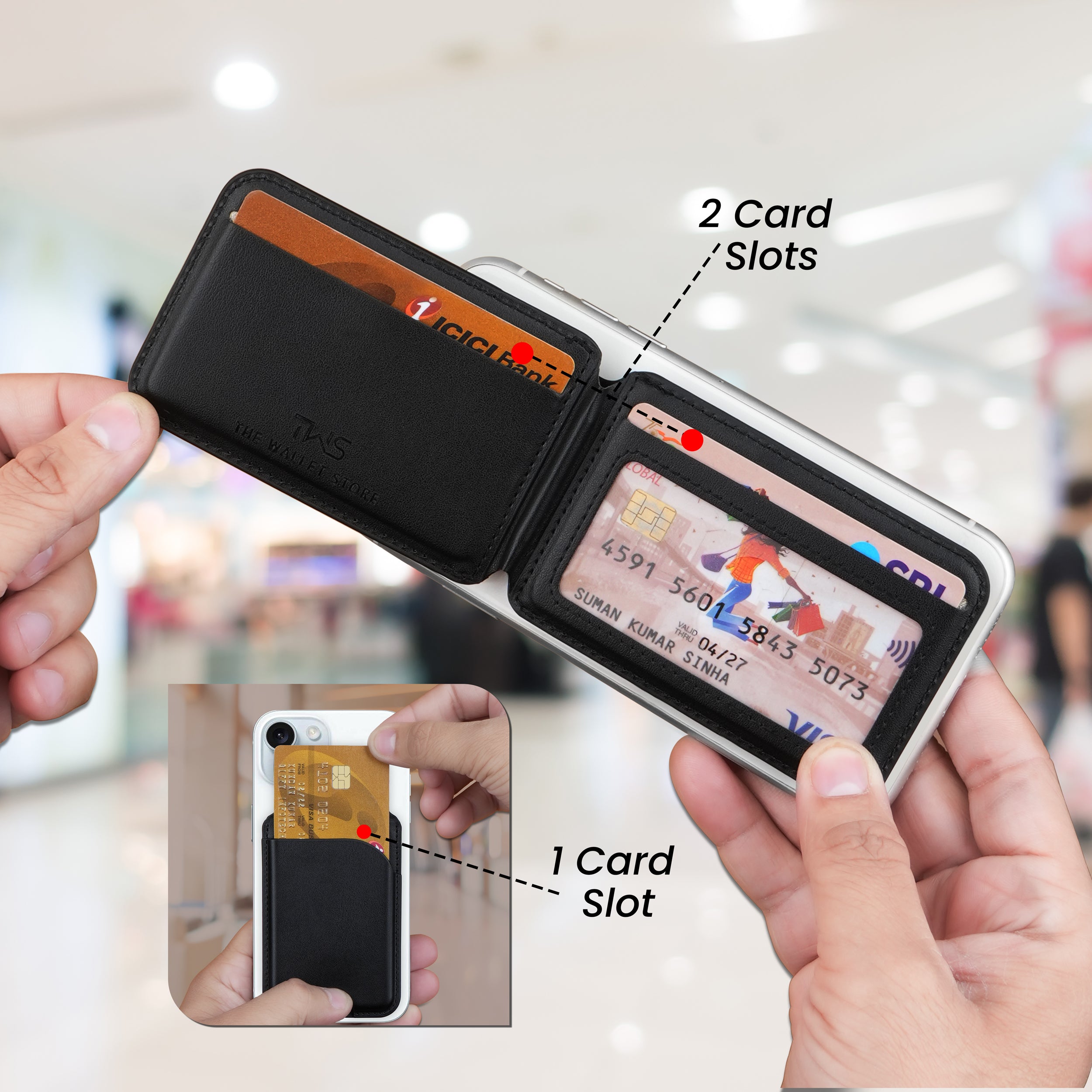 MagSnap Secure Leather Cardholder