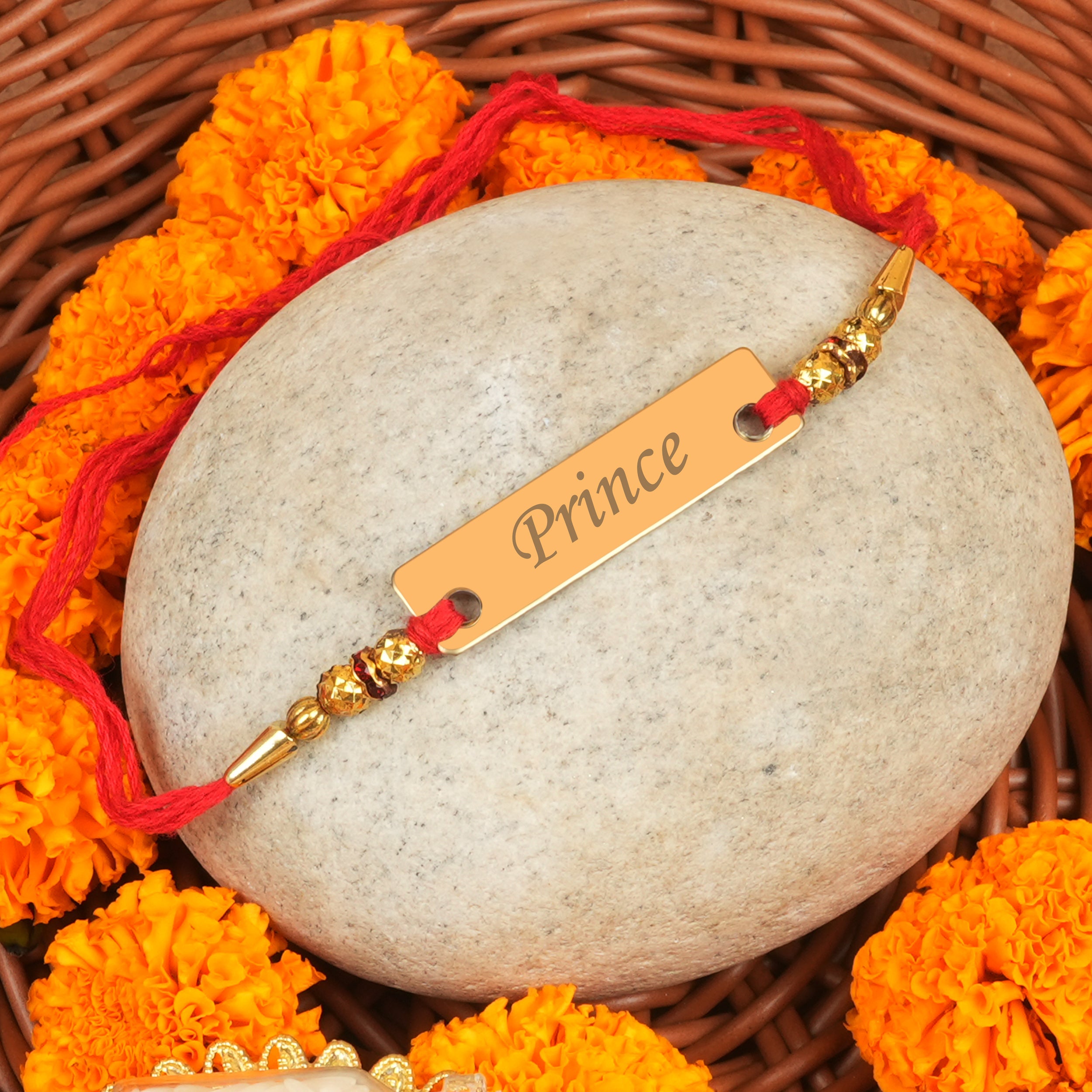 Personalized Regal Thread Rakhi With Name
