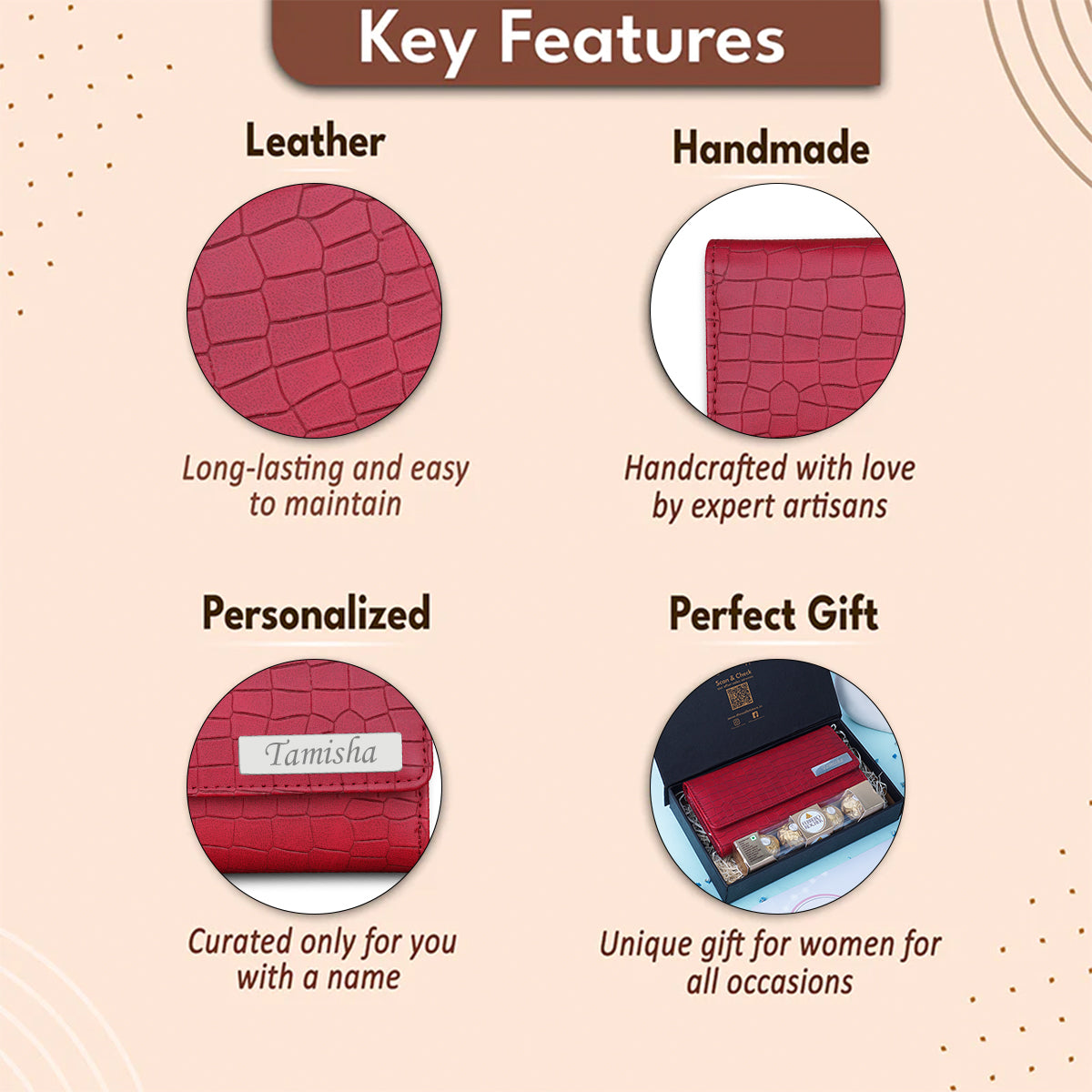 Personalized Brick Style Clutch & Chocolate Gift Set