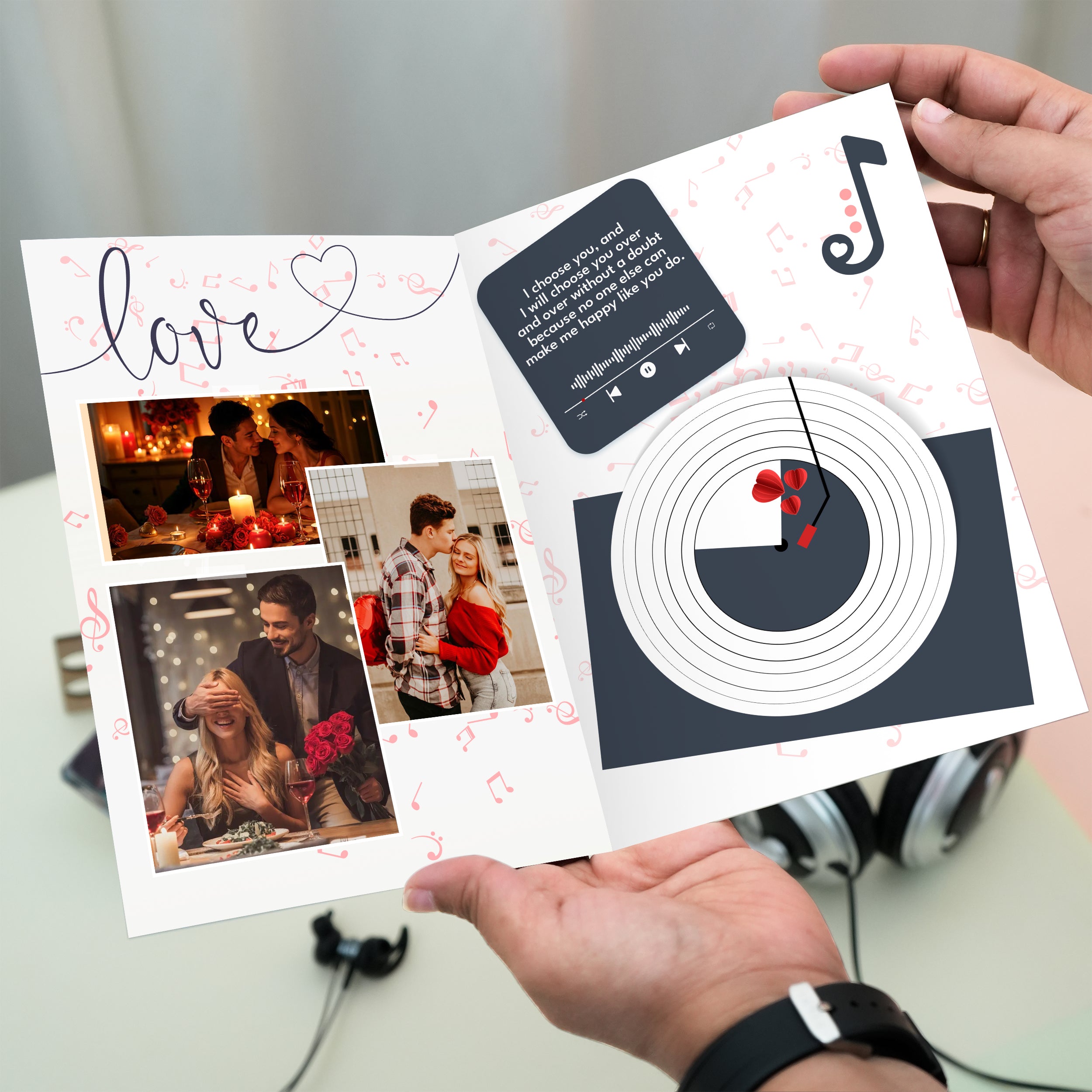 Personalized Valentines Day Audio Greeting Card - Theme 4