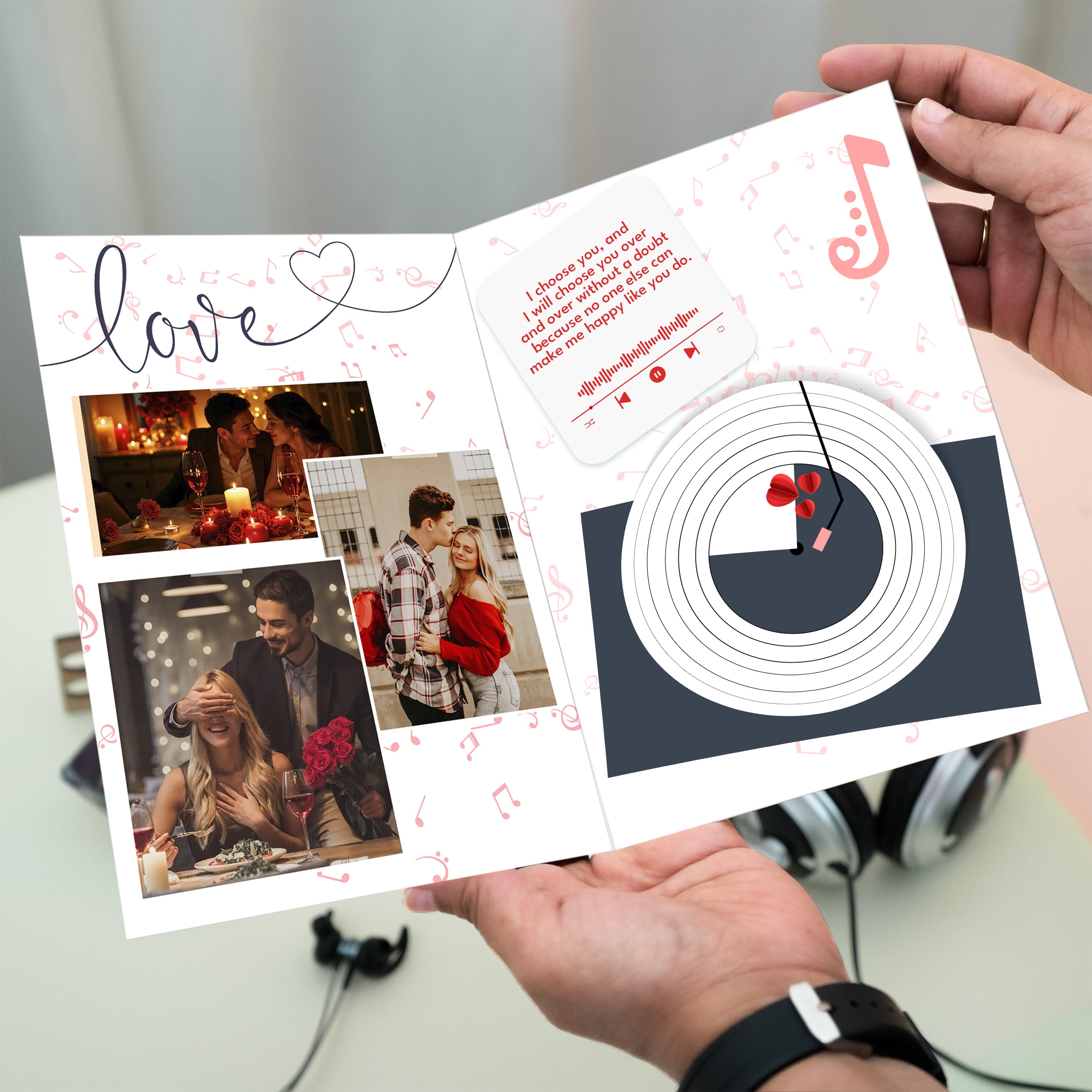 Personalized Valentines Day Audio Greeting Card - Theme 2