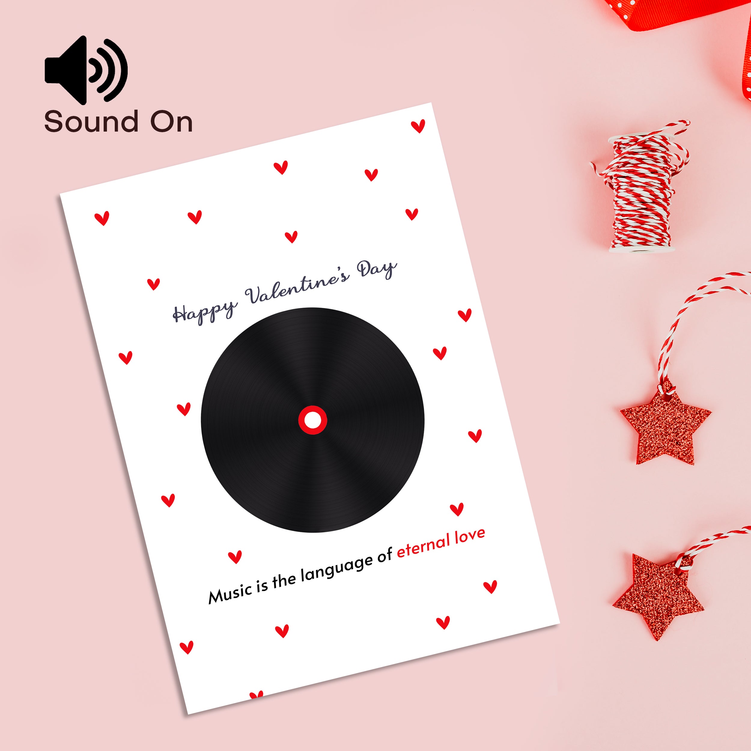 Personalized Valentines Day Audio Greeting Card - Theme 4