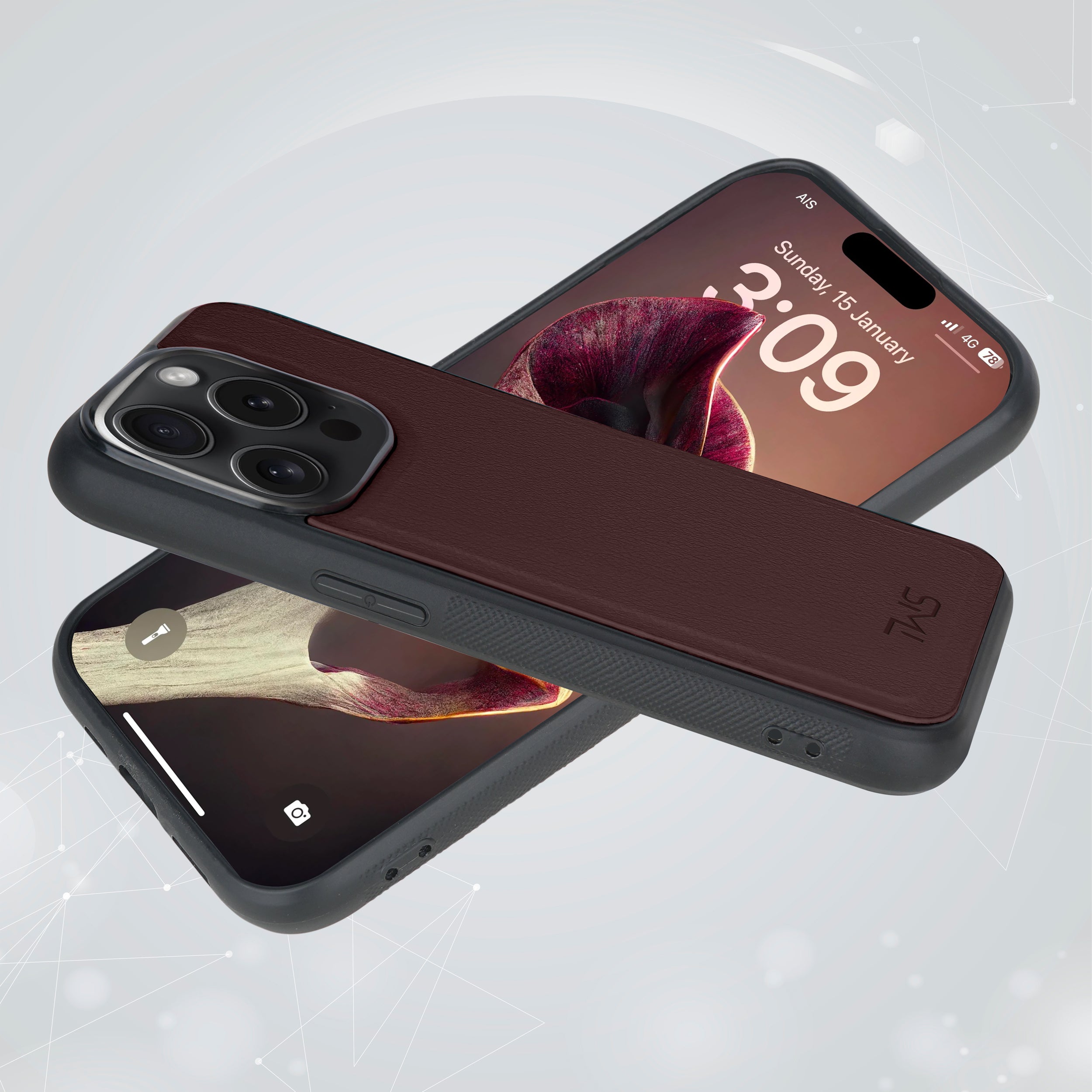 Premium Vegan Leather iPhone Case Cover- Brown