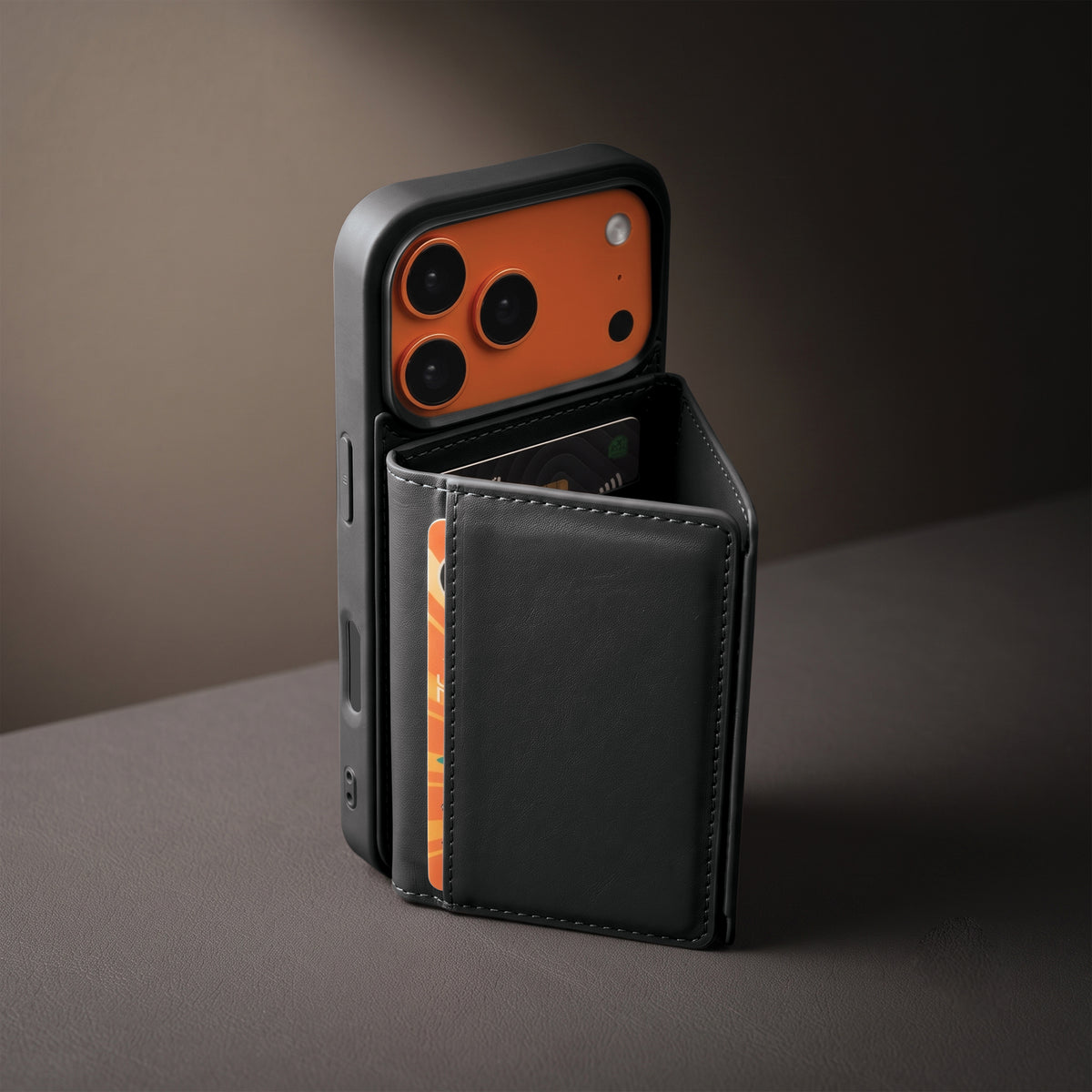 iPhone 17 Pro Magnetic Case with Detachable Cardholder - Black