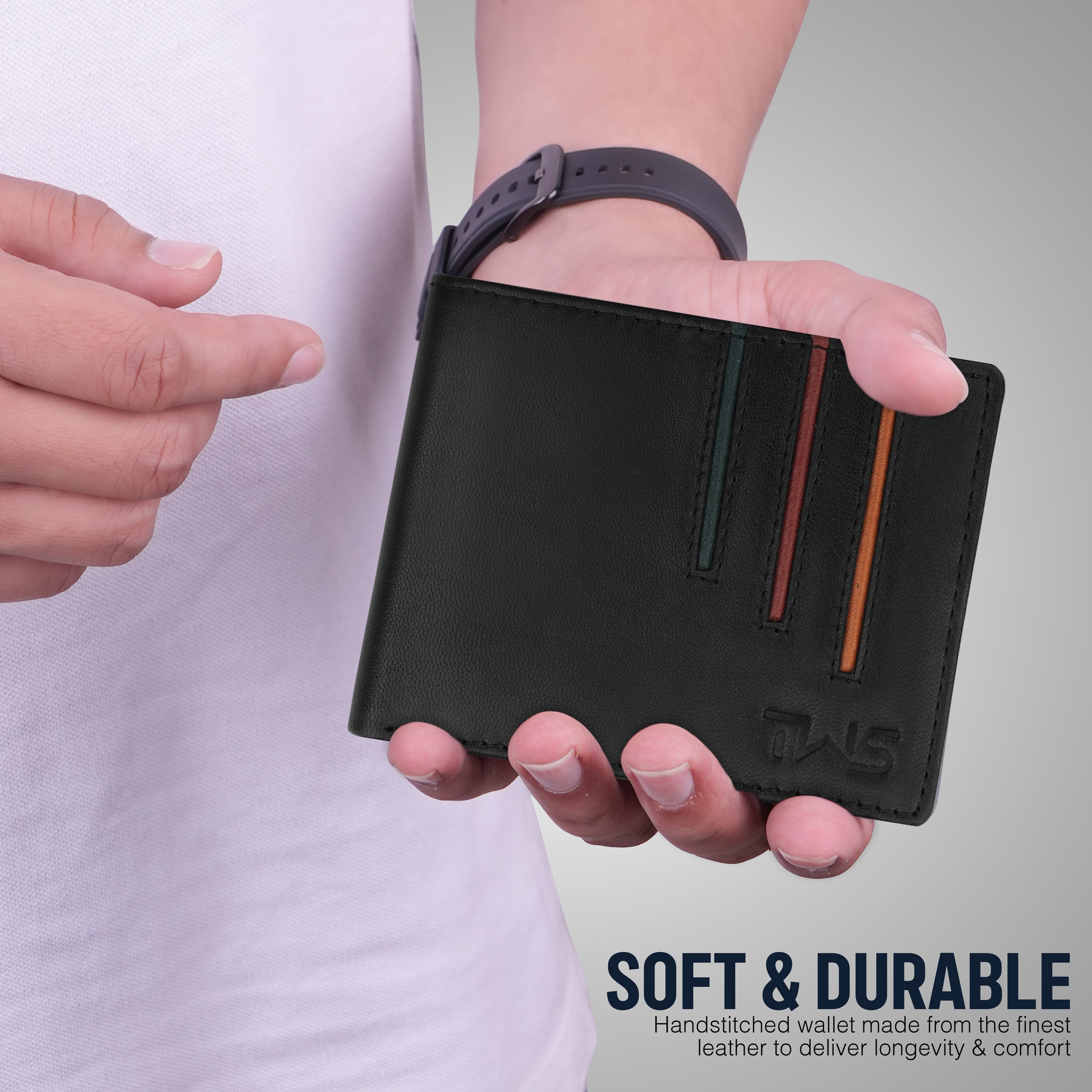 Spectrum Leather Wallet For Men - Black
