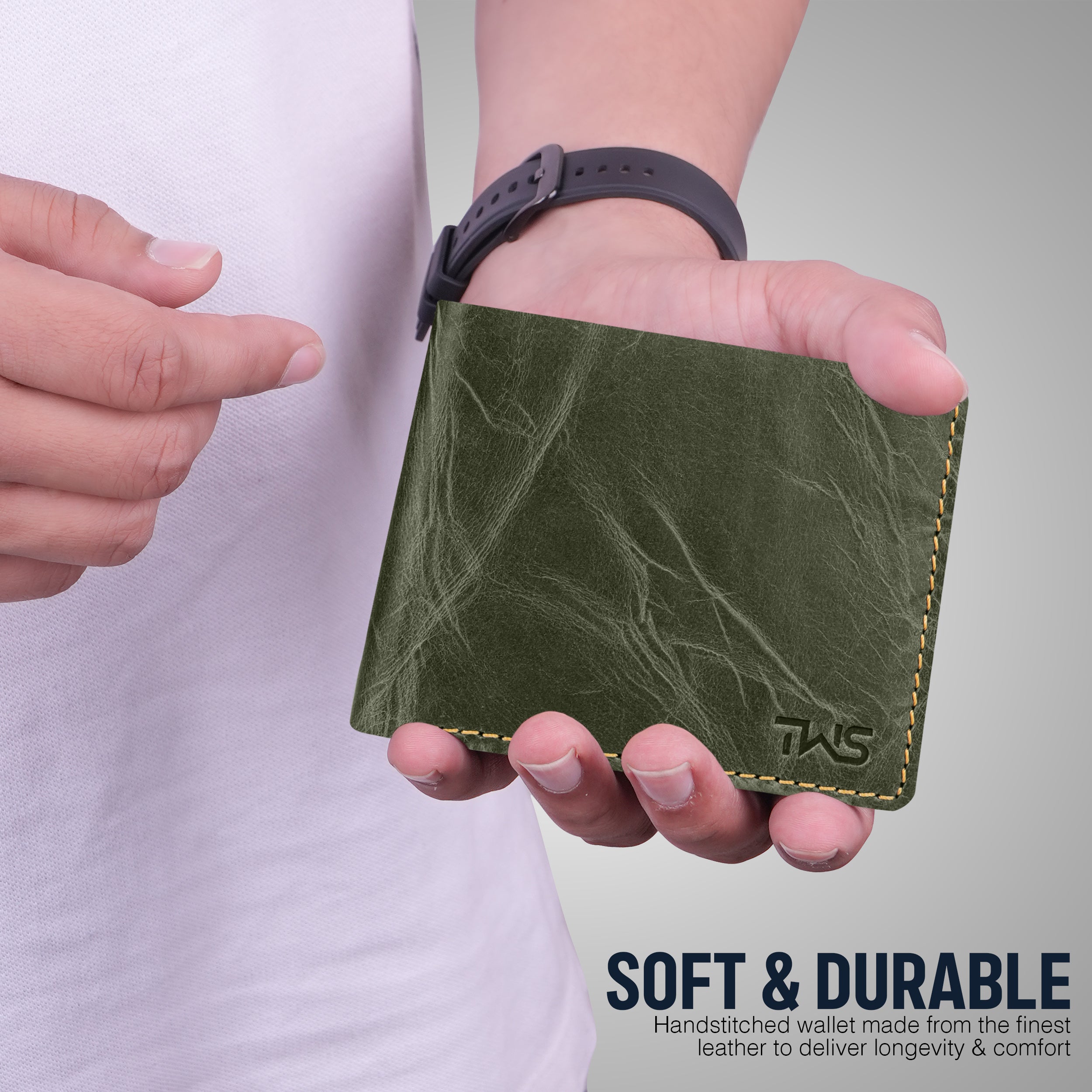 Heritage Genuine Leather Wallet for Men - Green