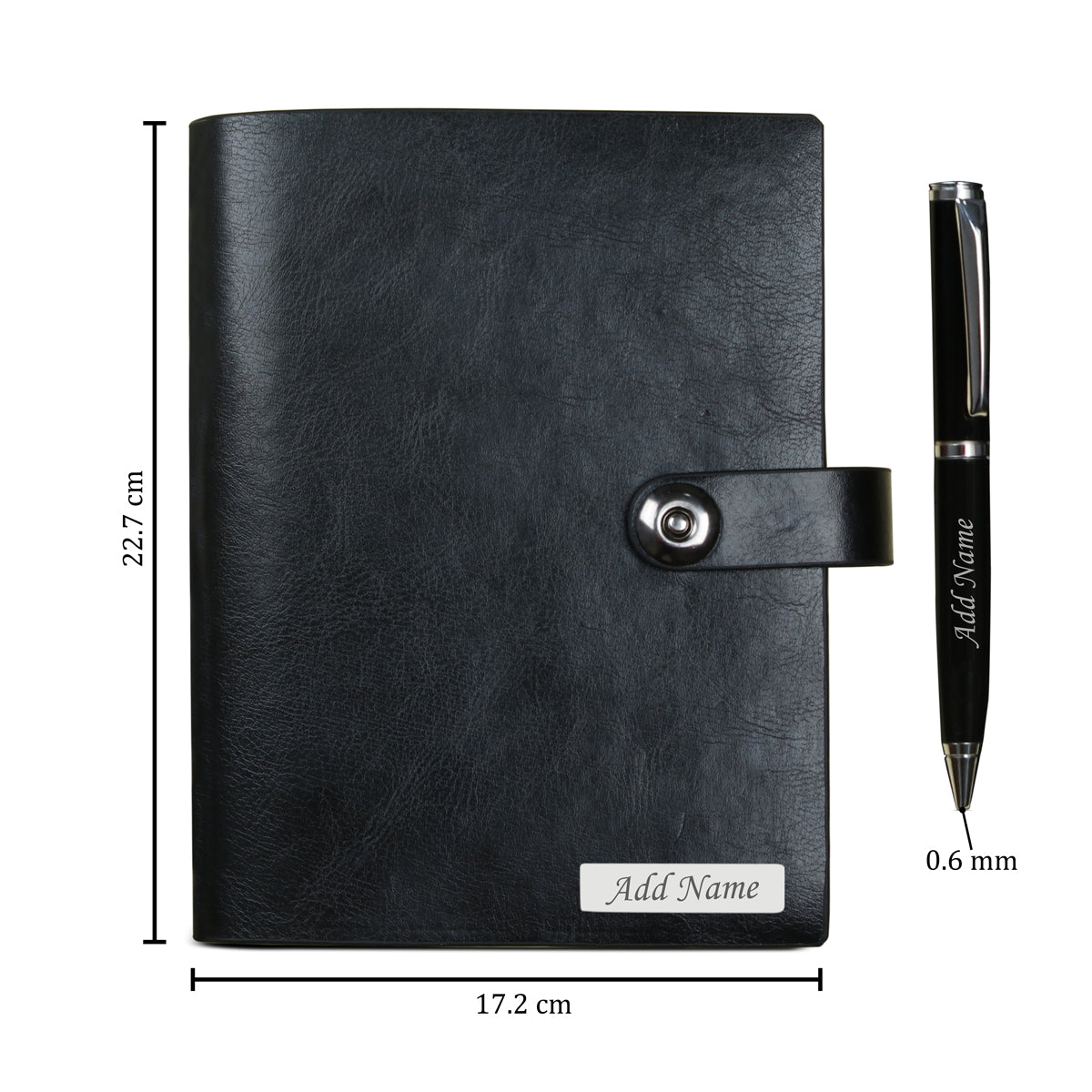 Personalized Premium Leather Cover Notebook & Pen Gift Set