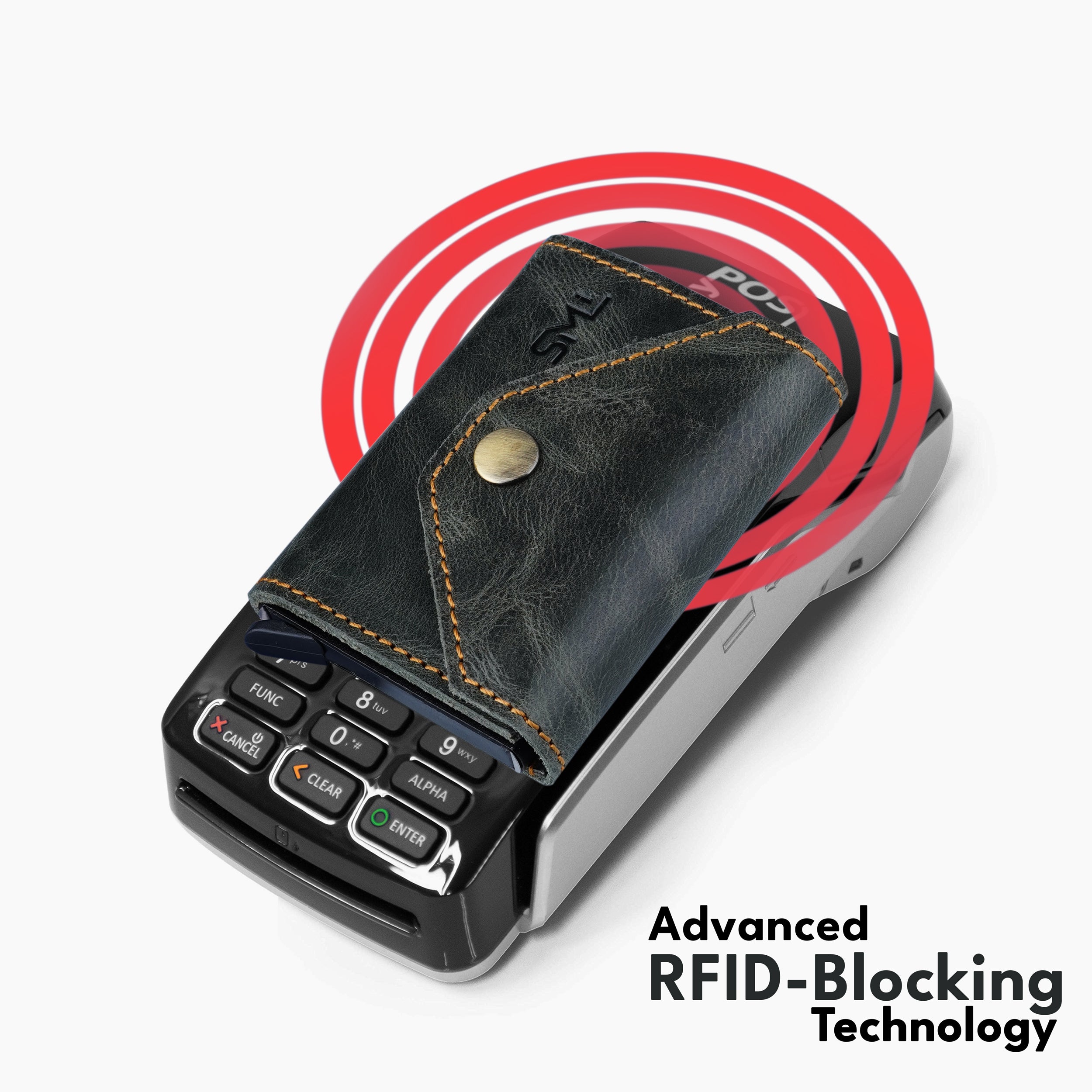 Trailblazer Genuine Leather RFID Protected Wallet Card Holder - Green