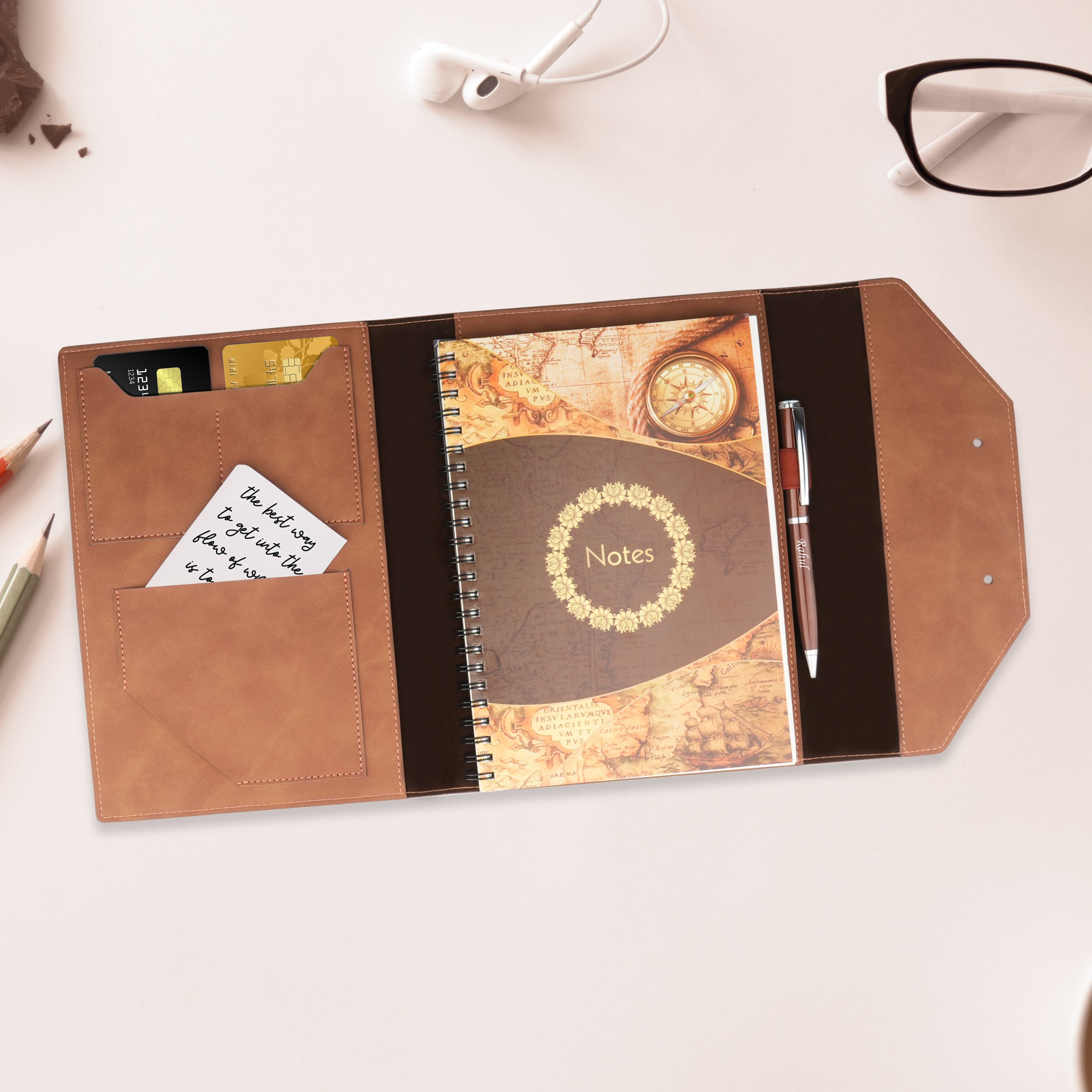 Personalized Persona Suede Leather Diary