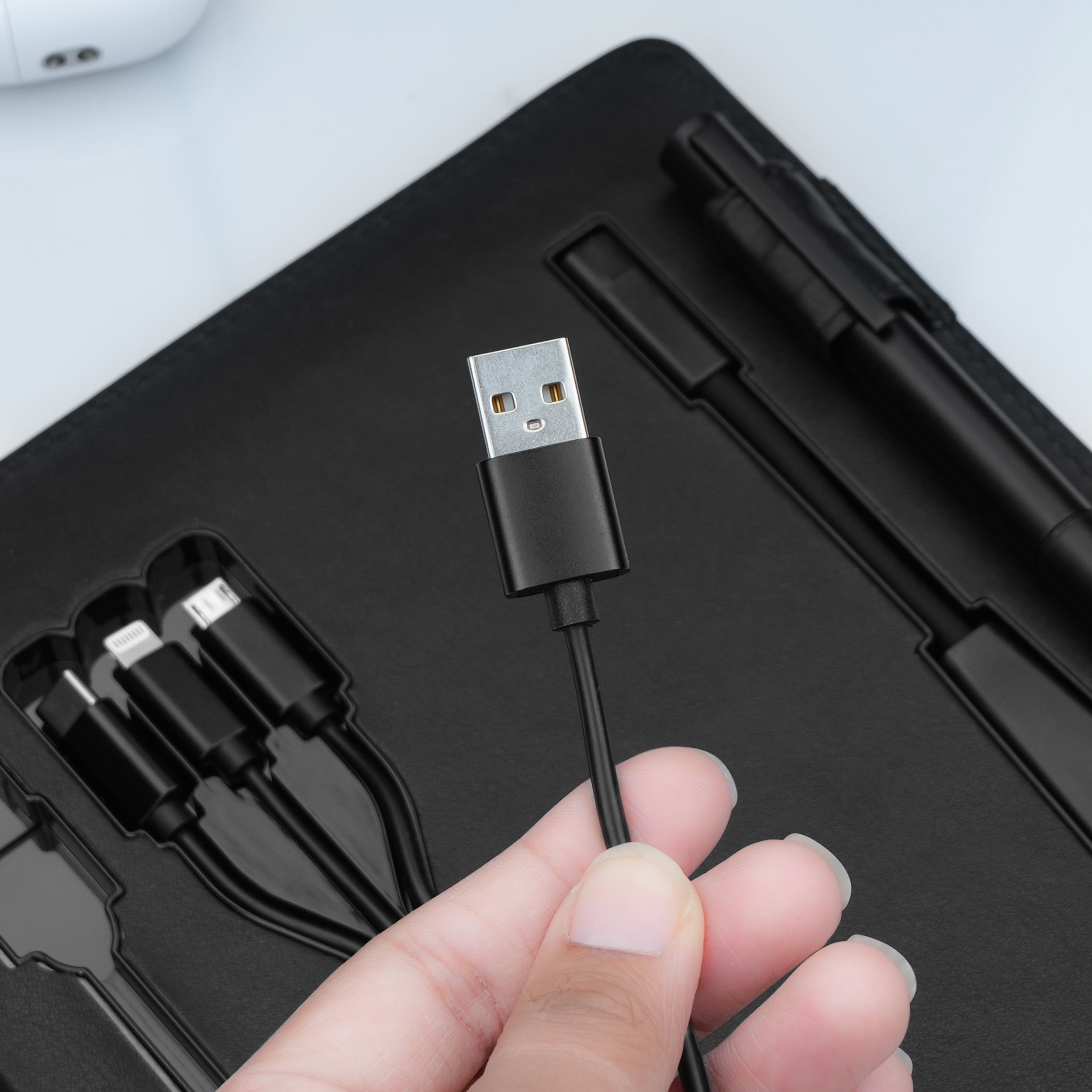 Personalized Diary & Pen Gift Set With Inbuilt LED light & Wireless Charging