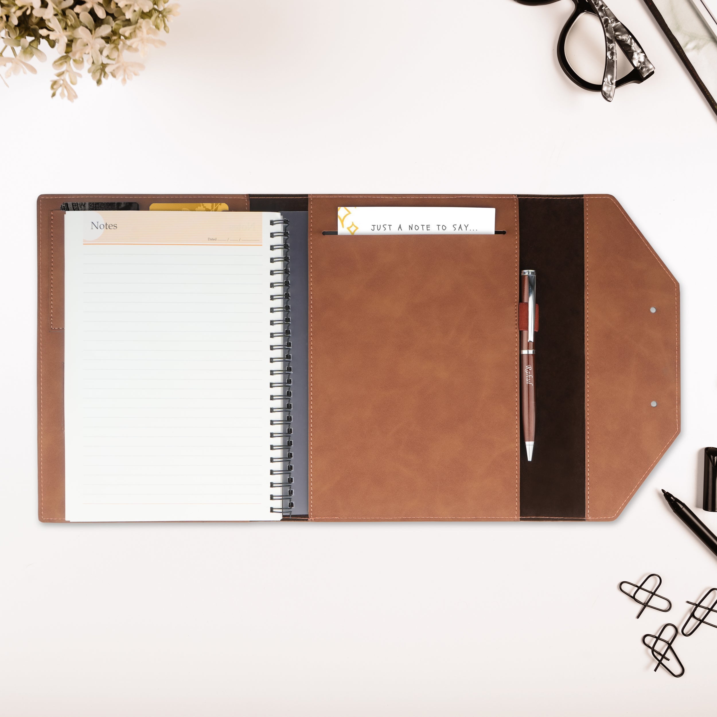 Personalized Persona Suede Leather Diary